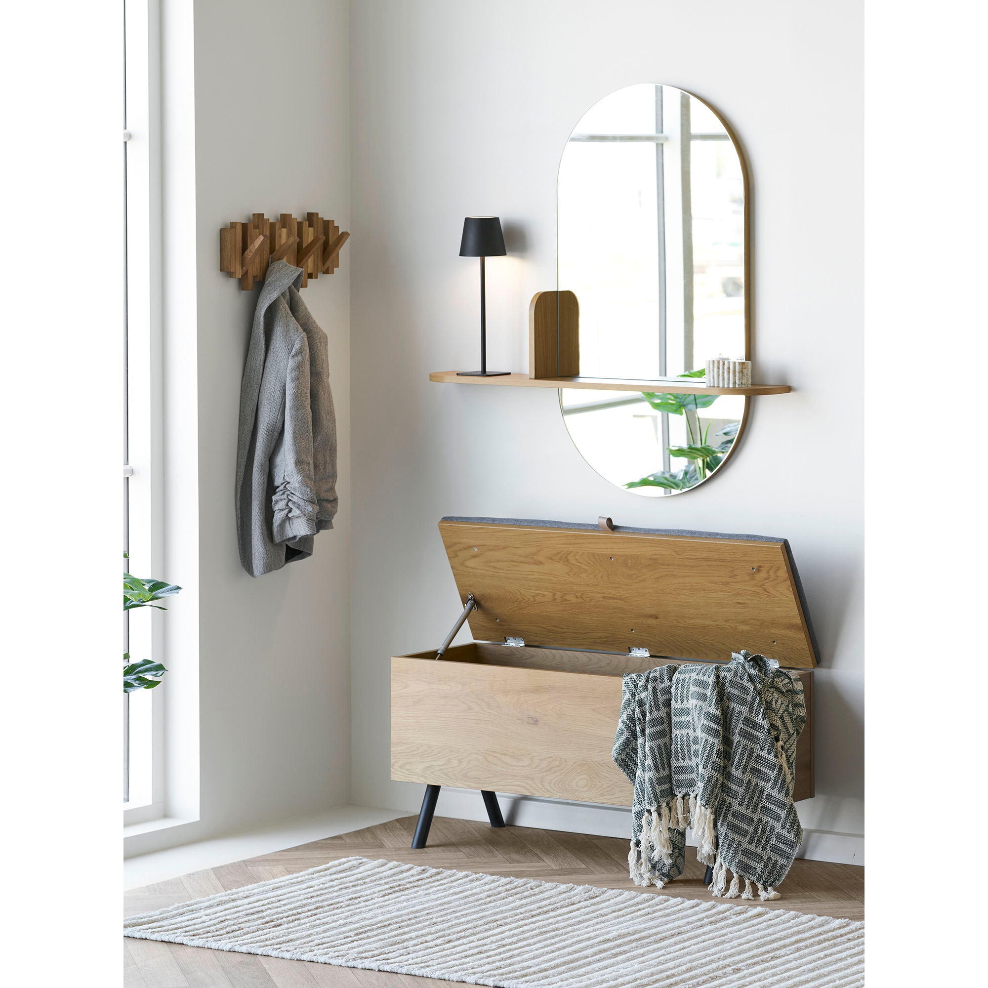 Caltra hooks - hooks, oak, nature 3x40x18 cm