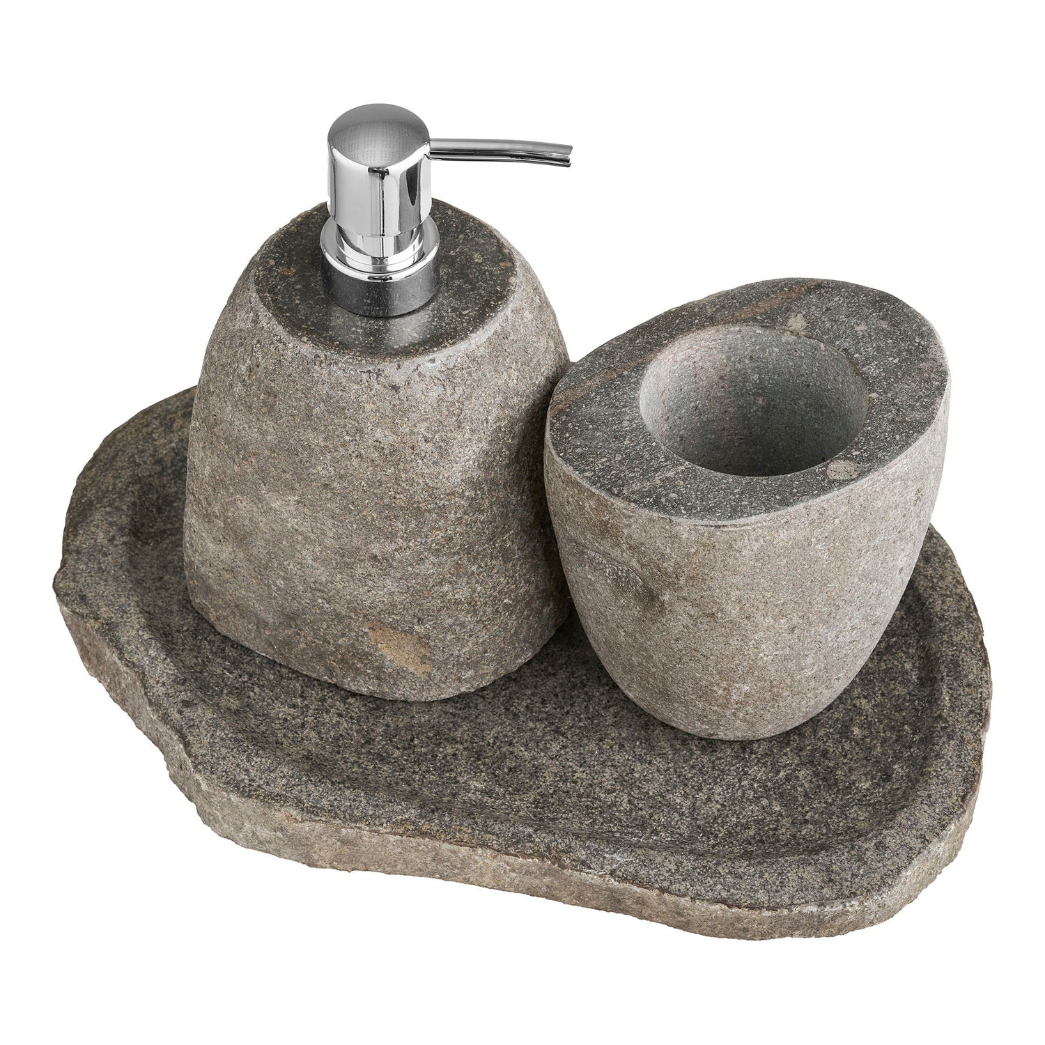 Gara Bathroom Set - Bathroom Set, Storage Boxes, Soap Dispenser, Back