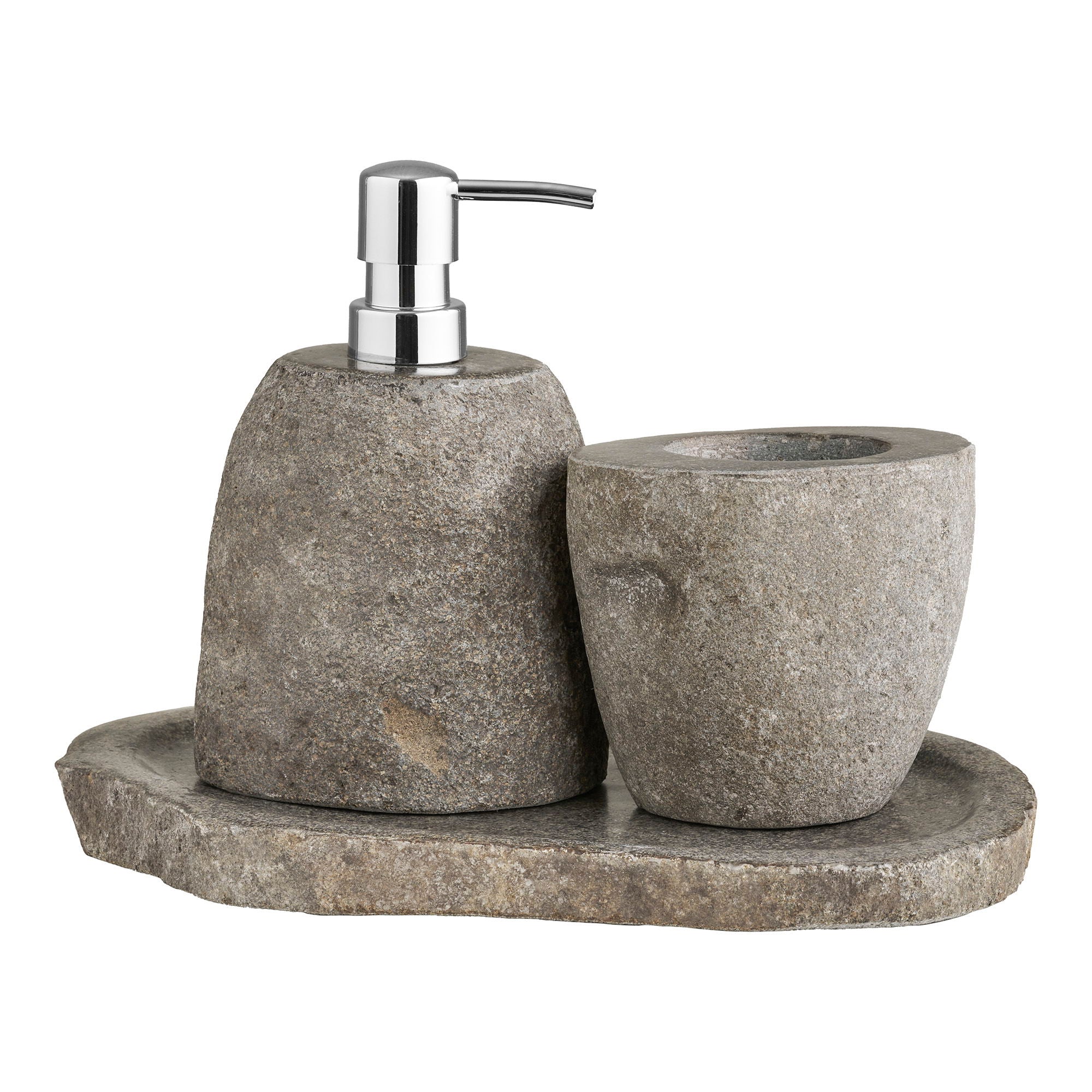 Gara Bathroom Set - Bathroom Set, Storage Boxes, Soap Dispenser, Back
