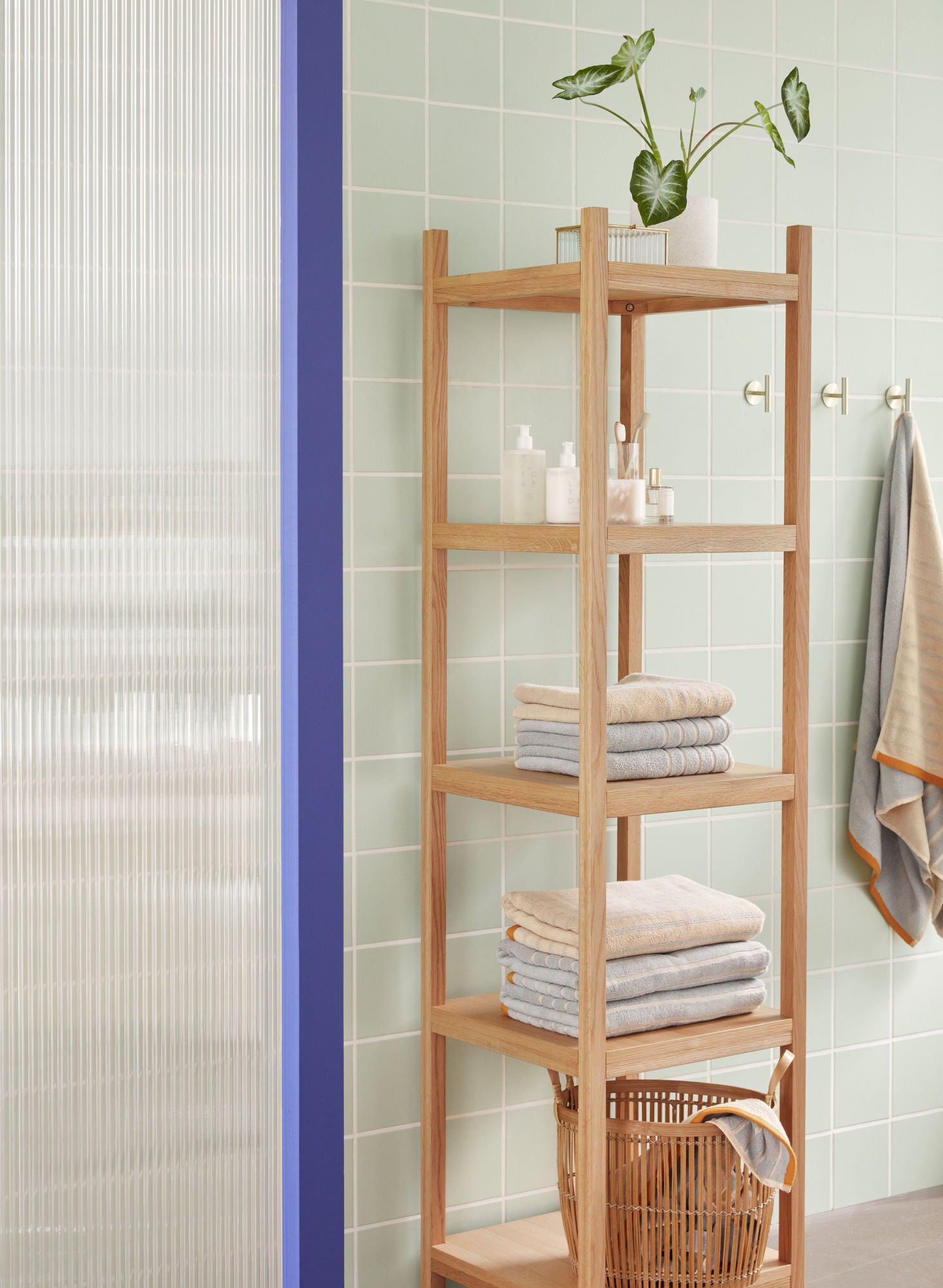 Hübsch Promenade Towel Small Blue/TRUE