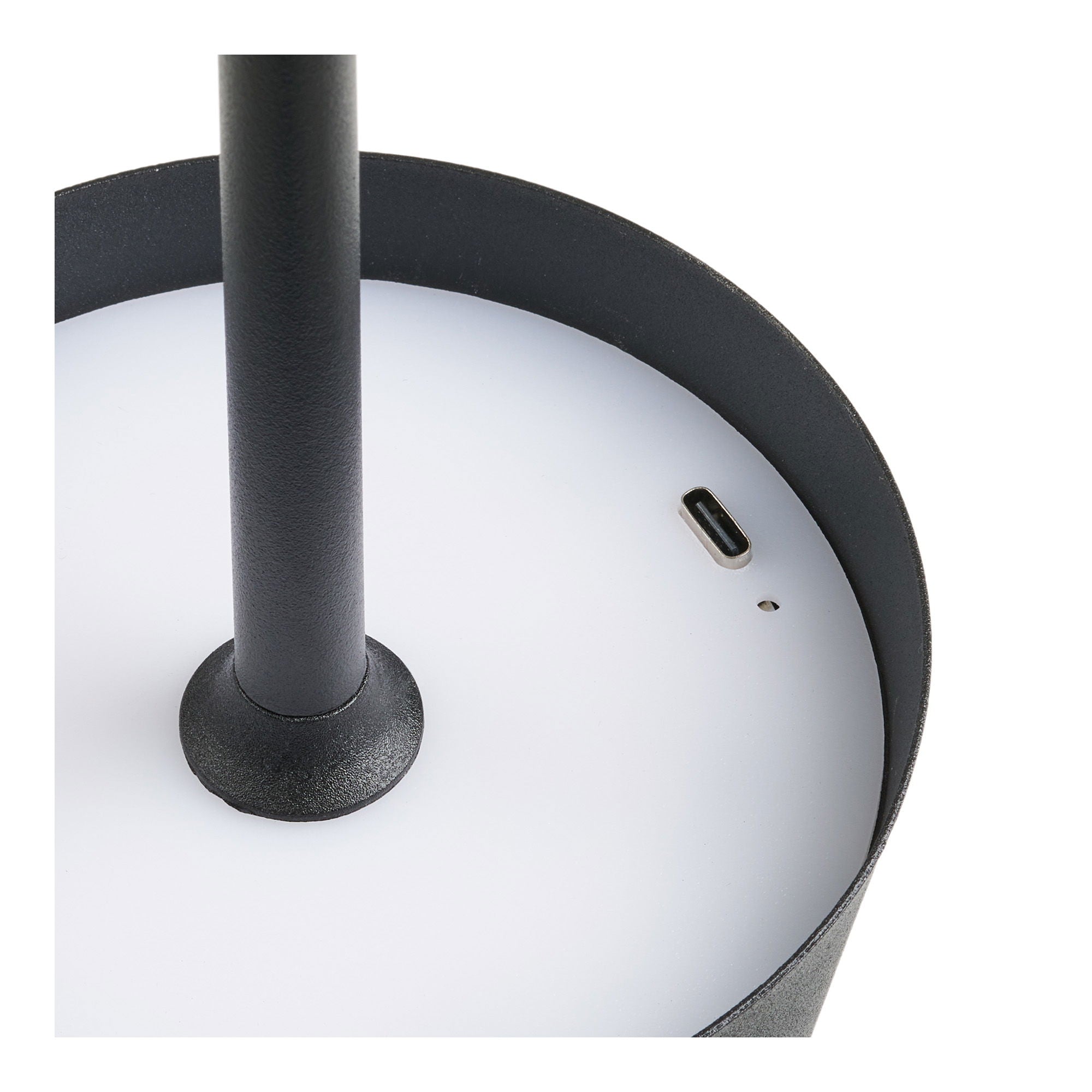 Bradford table lamp - table lamp, metal, rechargeable, black