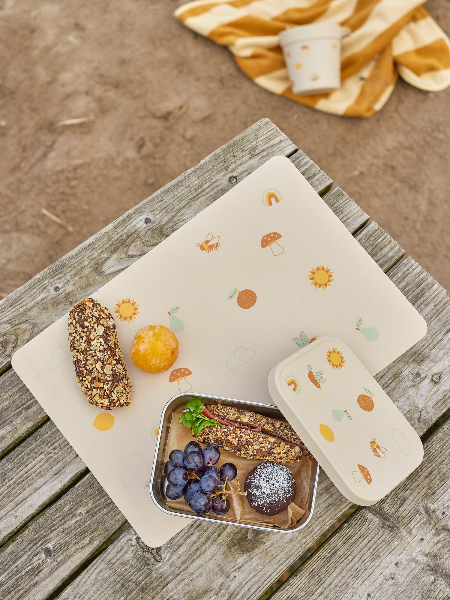 Bloomingville Mini Agnes lunch box, nature, stainless steel
