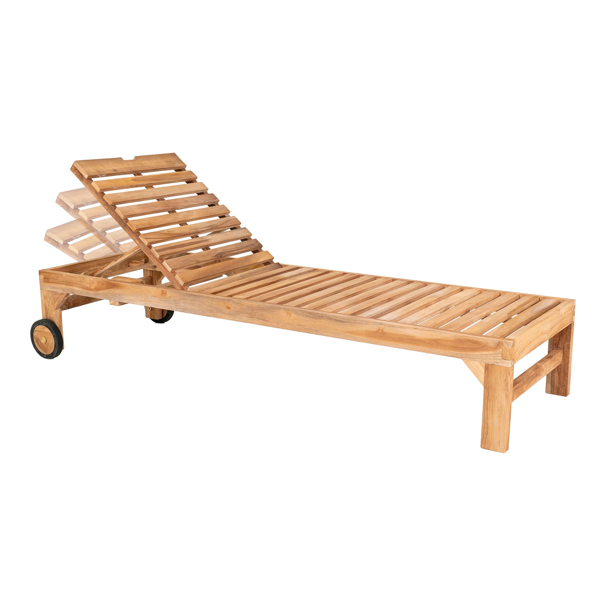 Andorra solar trolley with solar trolley cushion - solar trolley with solar trolley cushion, teak/cotton, nature/white