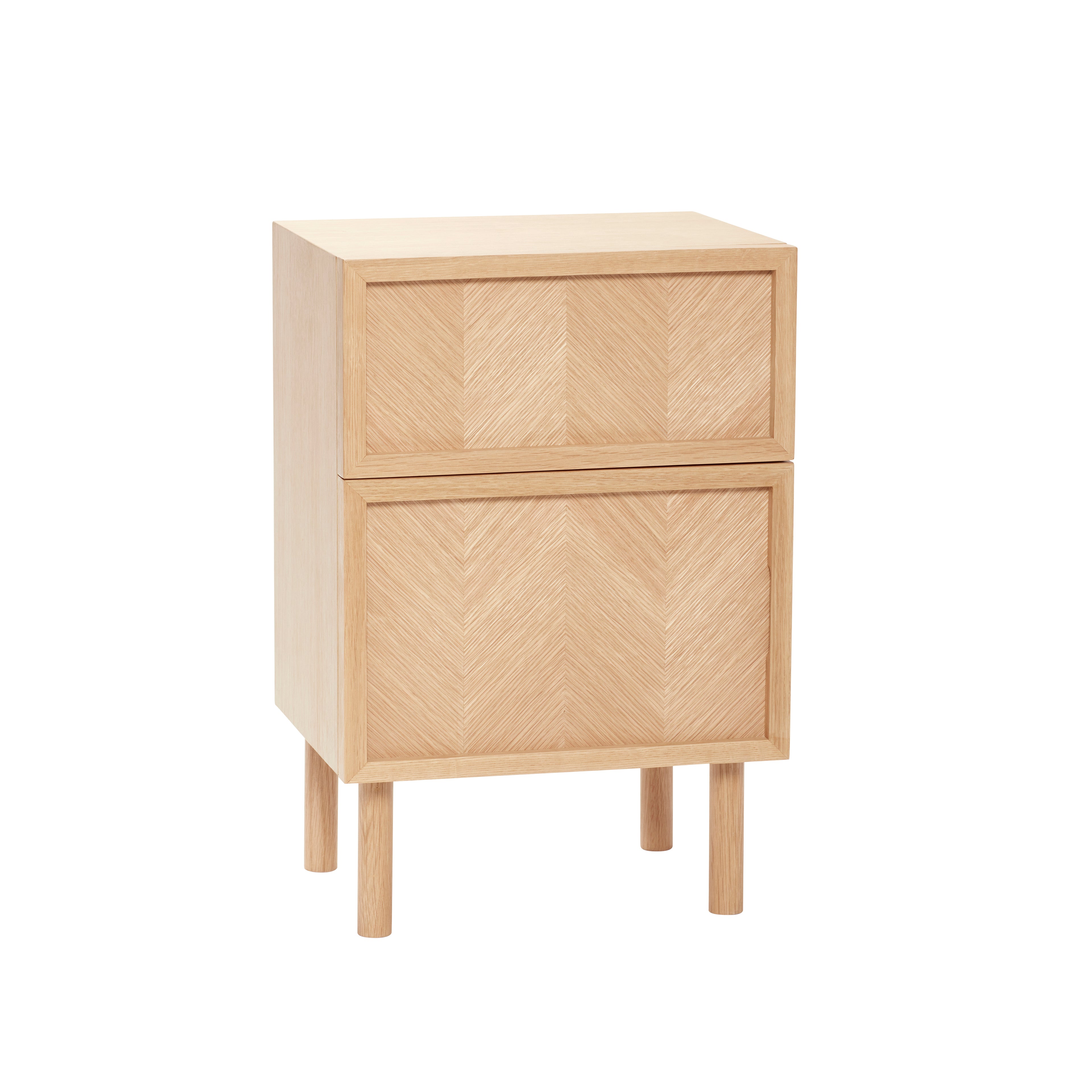 Herringbone bedside table nature - 40x30xh60cm