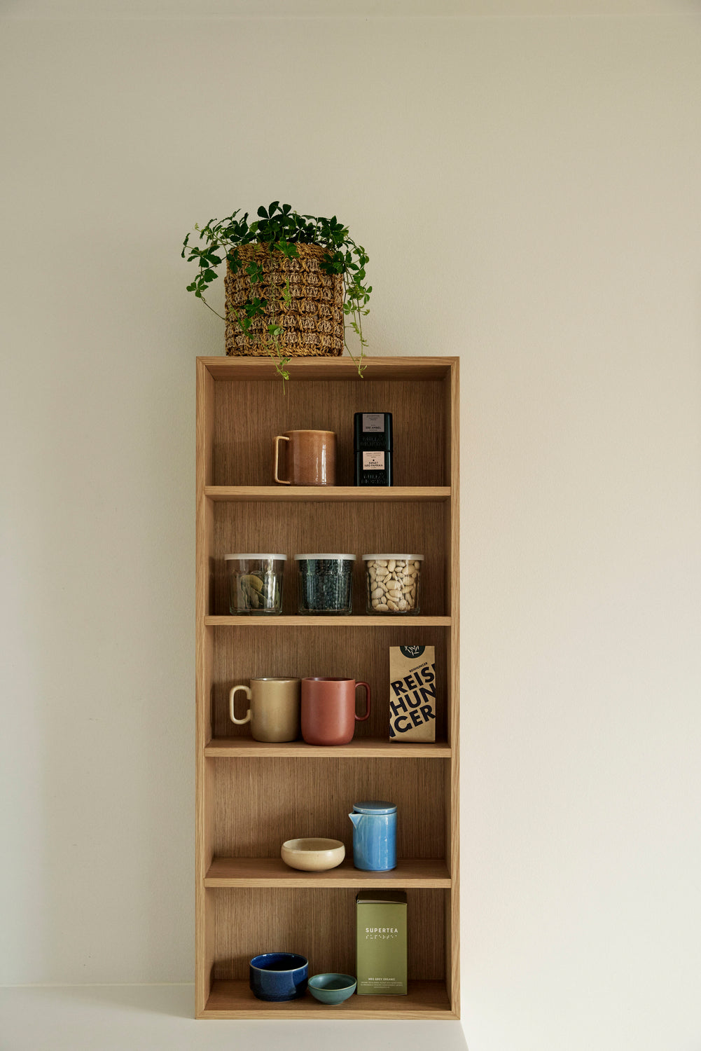 Kappu Bookcase Natural - 40x15xh100cm