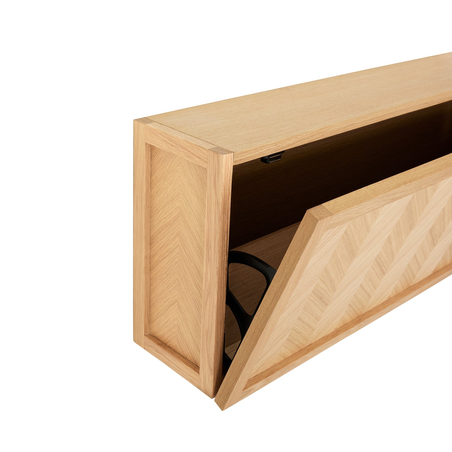 Herringbone Shoe Cabinet Large Natural - 100x25xh40cm