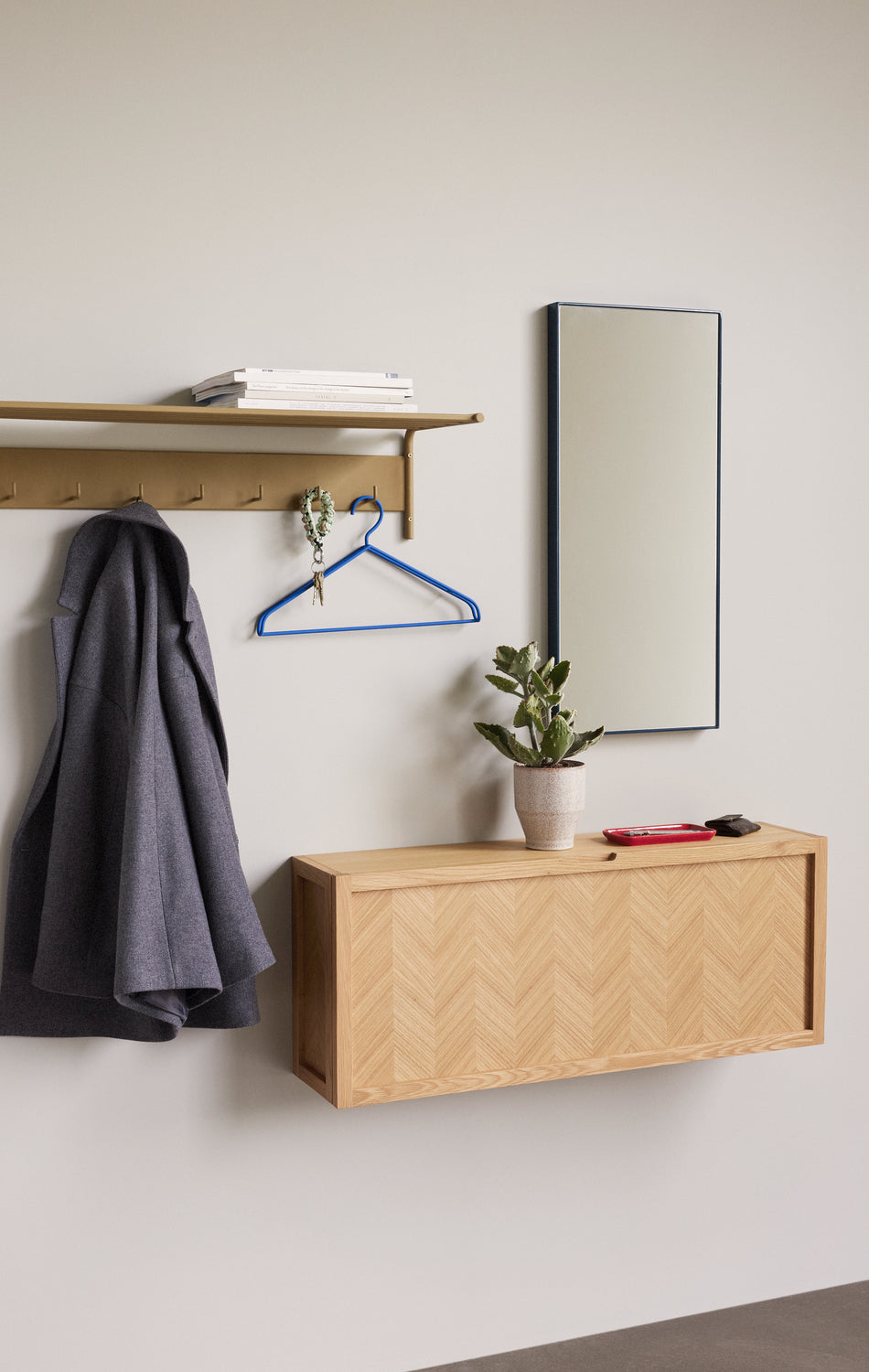 Herringbone Shoe Cabinet Large Natural - 100x25xh40cm