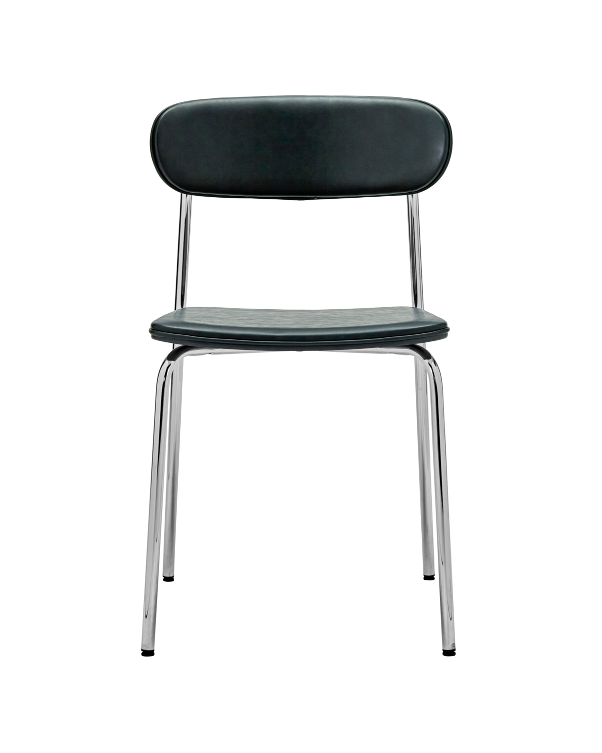 Chair, HDPova, Chrome; Dark green