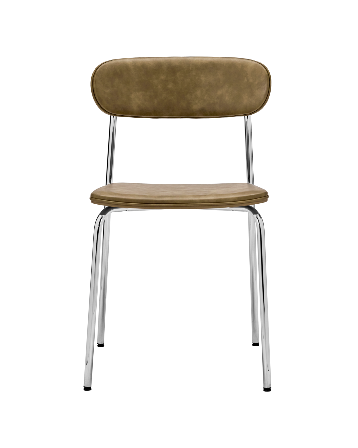 Chair, HDPova, Chrome; Khaki colored