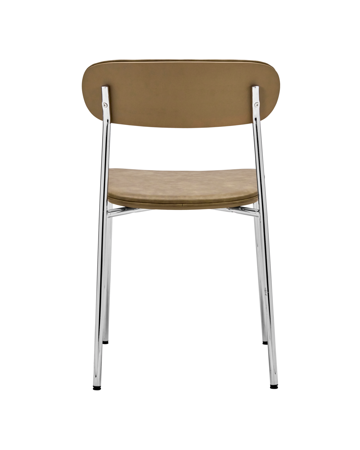 Chair, HDPova, Chrome; Khaki colored
