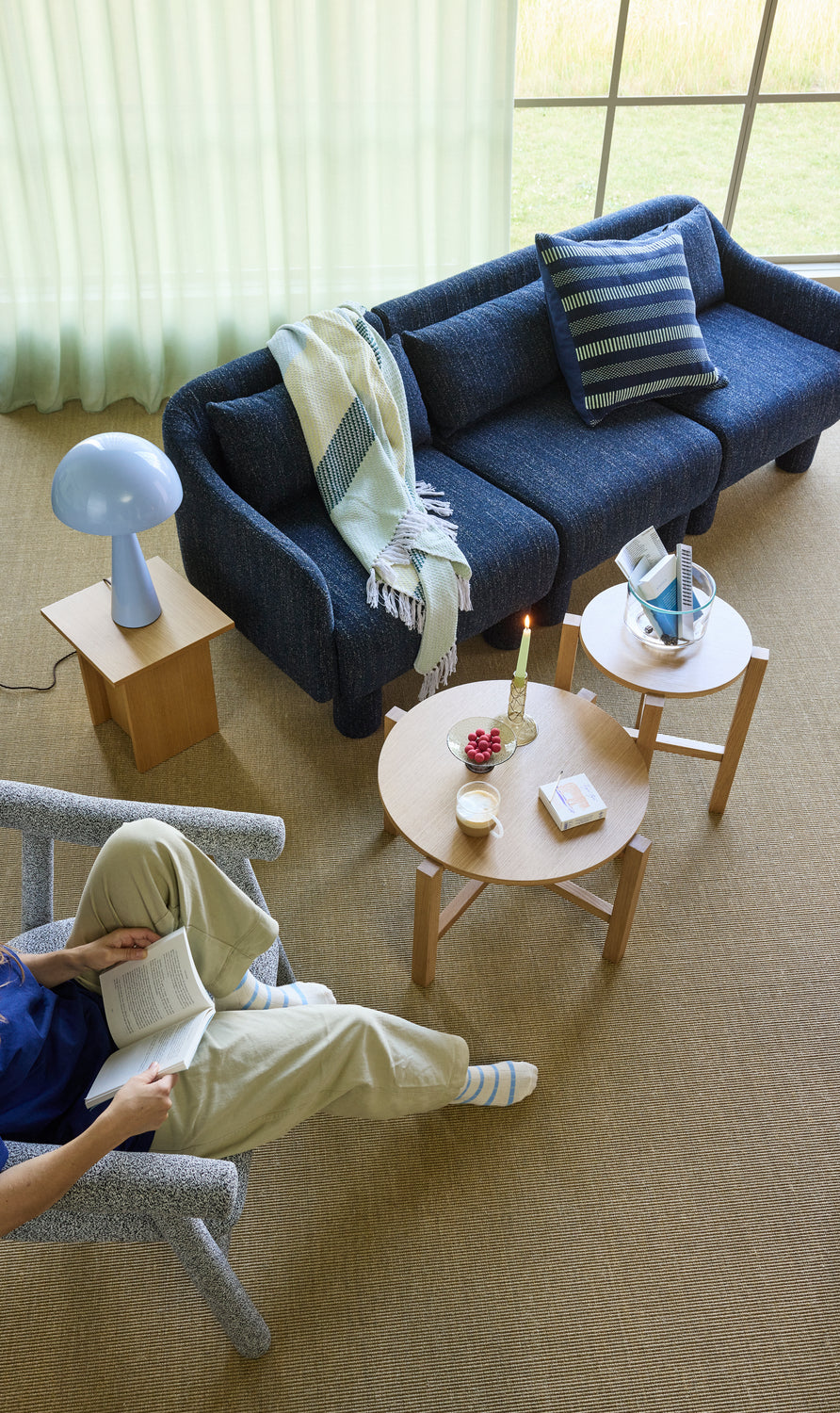 Mush Table Lamp High Ice Blue - ø30xh50cm