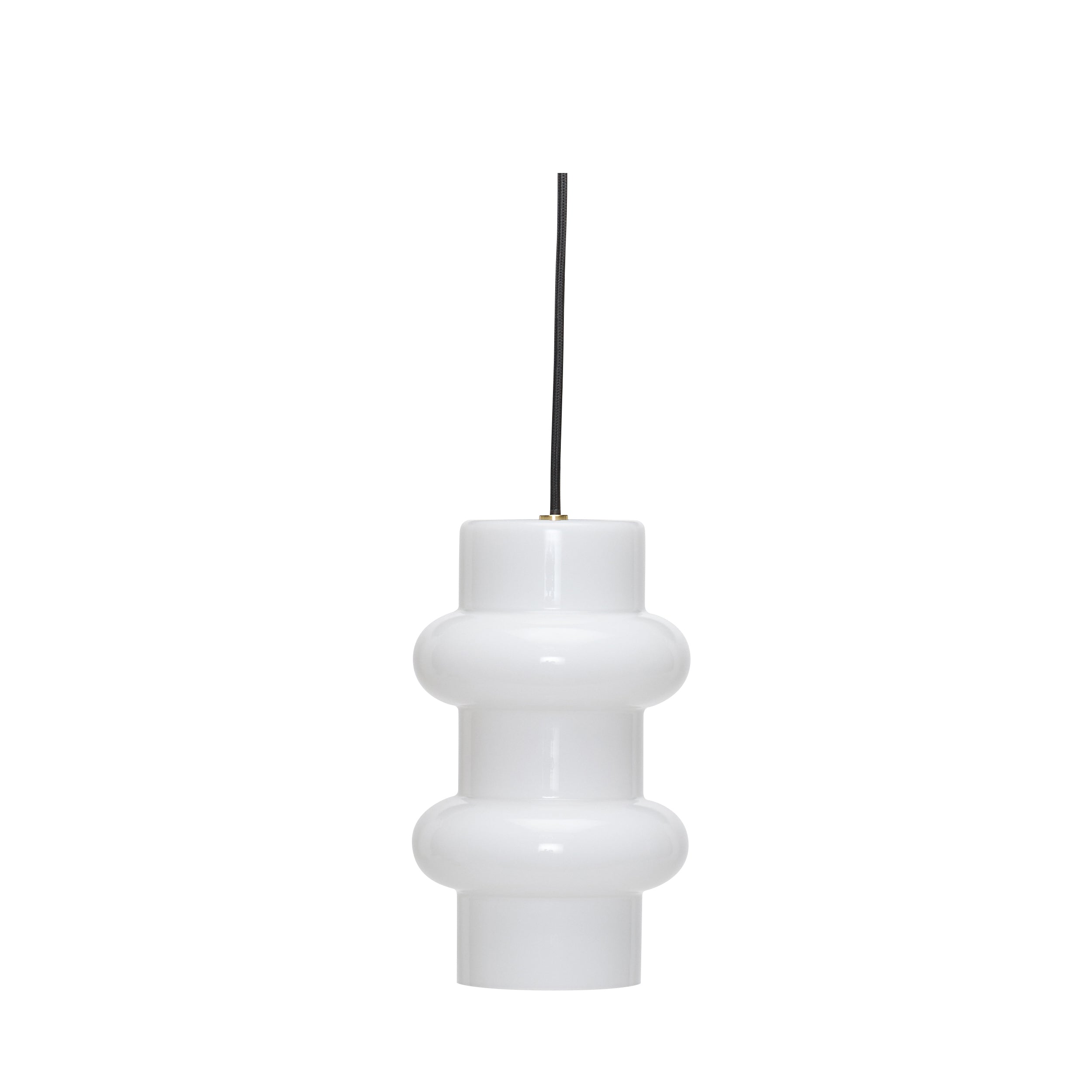 Pill Pendant Double Glossy White - ø15xh25cm,