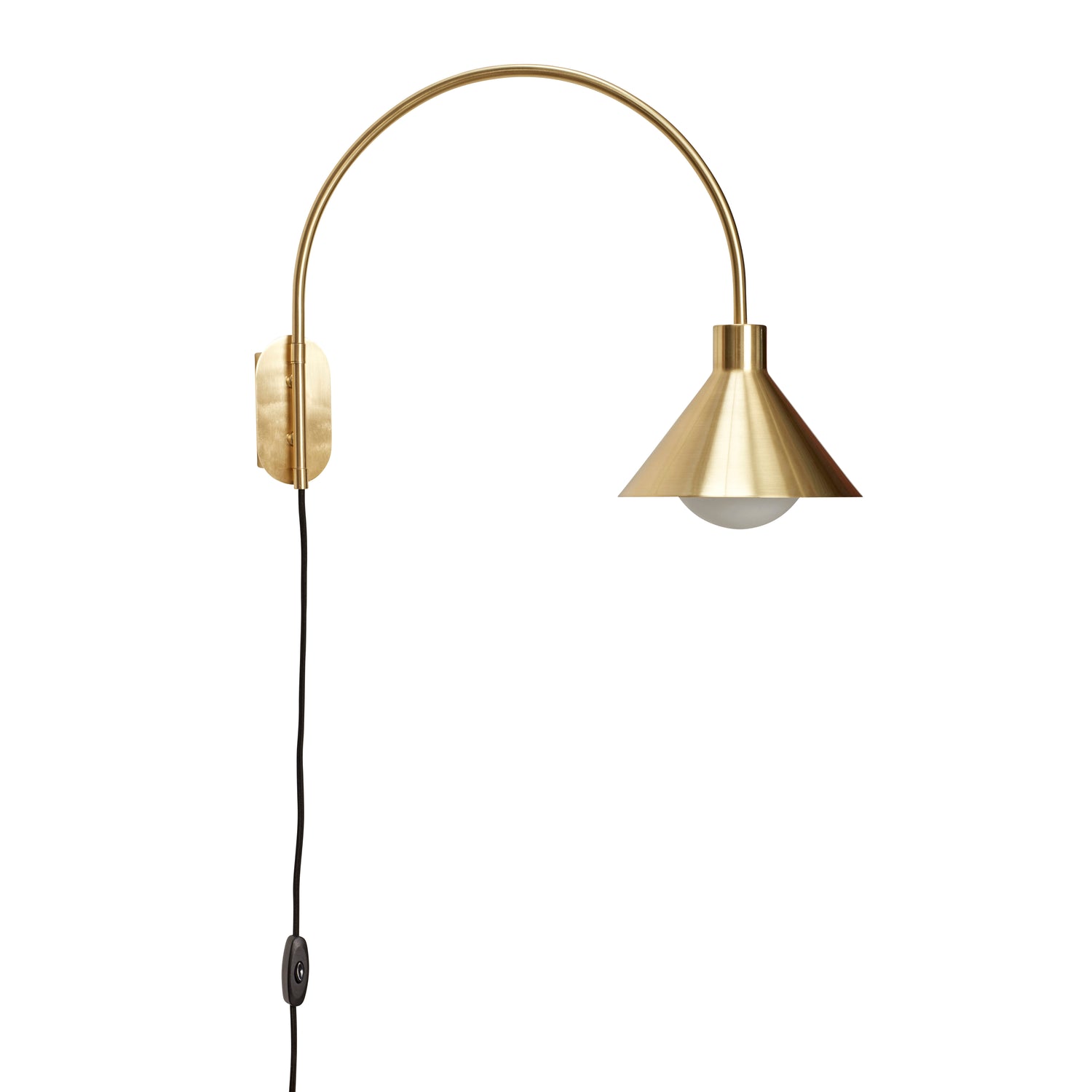 Pipe wall lamp brass color - 55xH40cm, E27