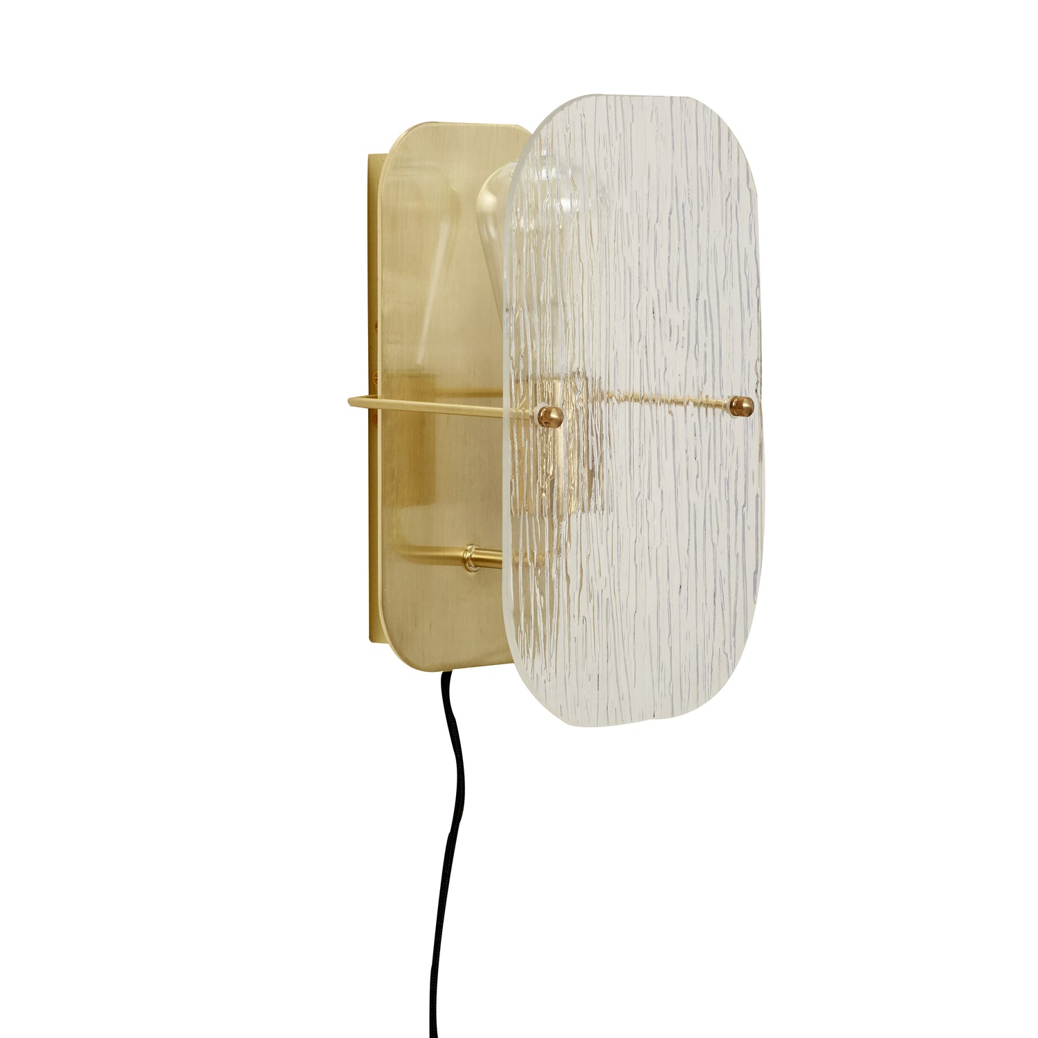 Ruffle wall lamp brass color - 13x20xh30cm