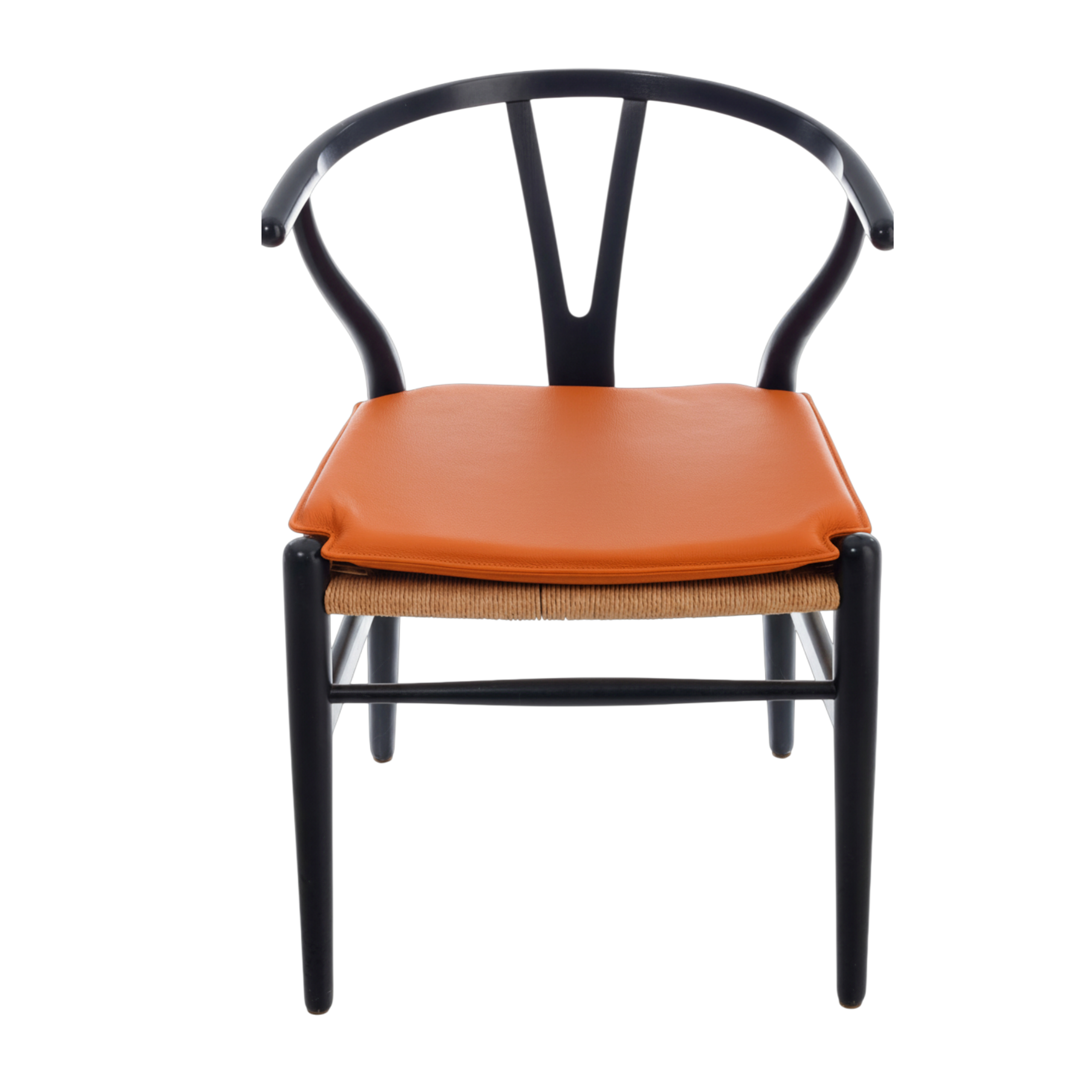 Cushion for Hans J. Wegner Y-chair CH24 in - Orange leather
