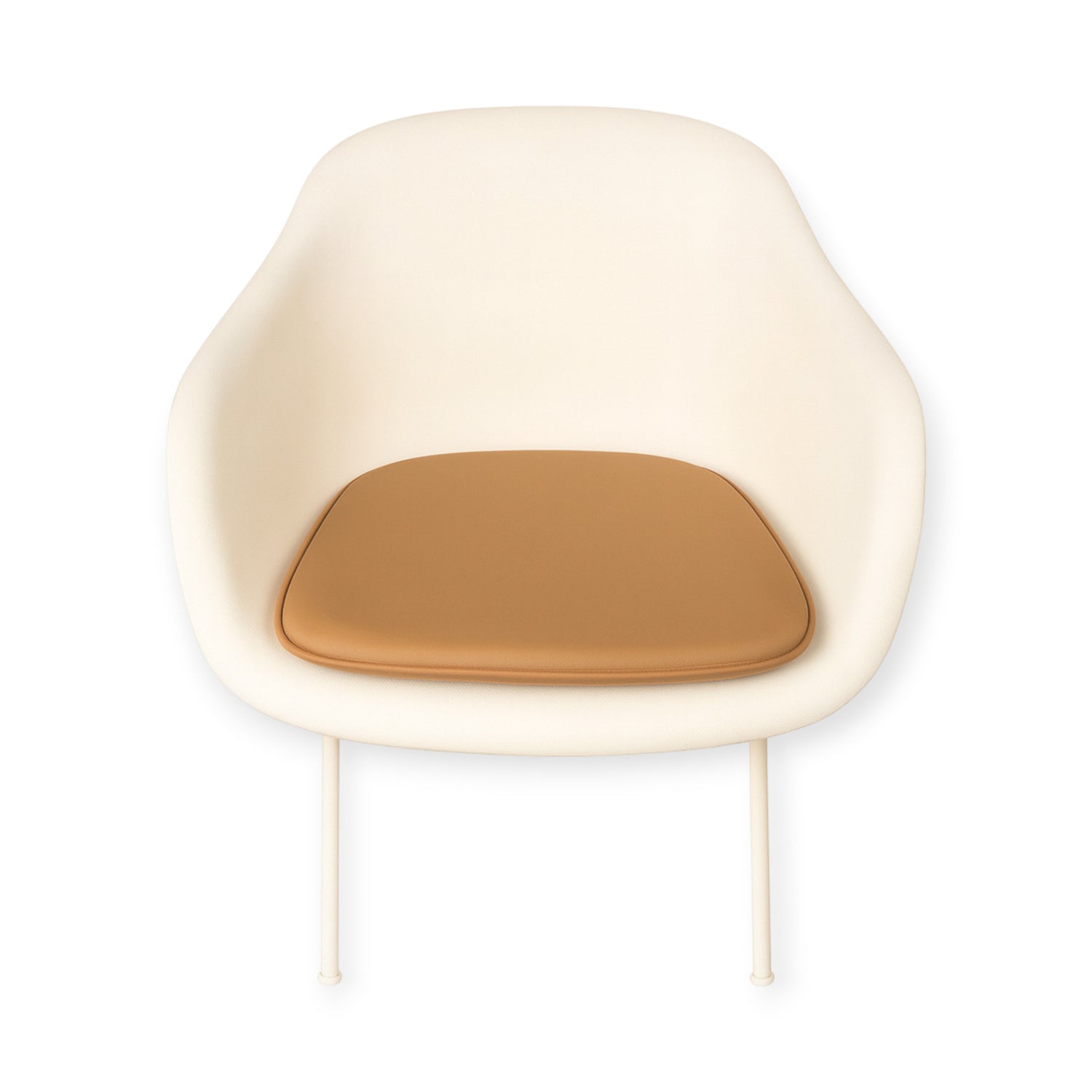 Luxury cushion to the muuto fiber armchair chair in - sand -colored leather