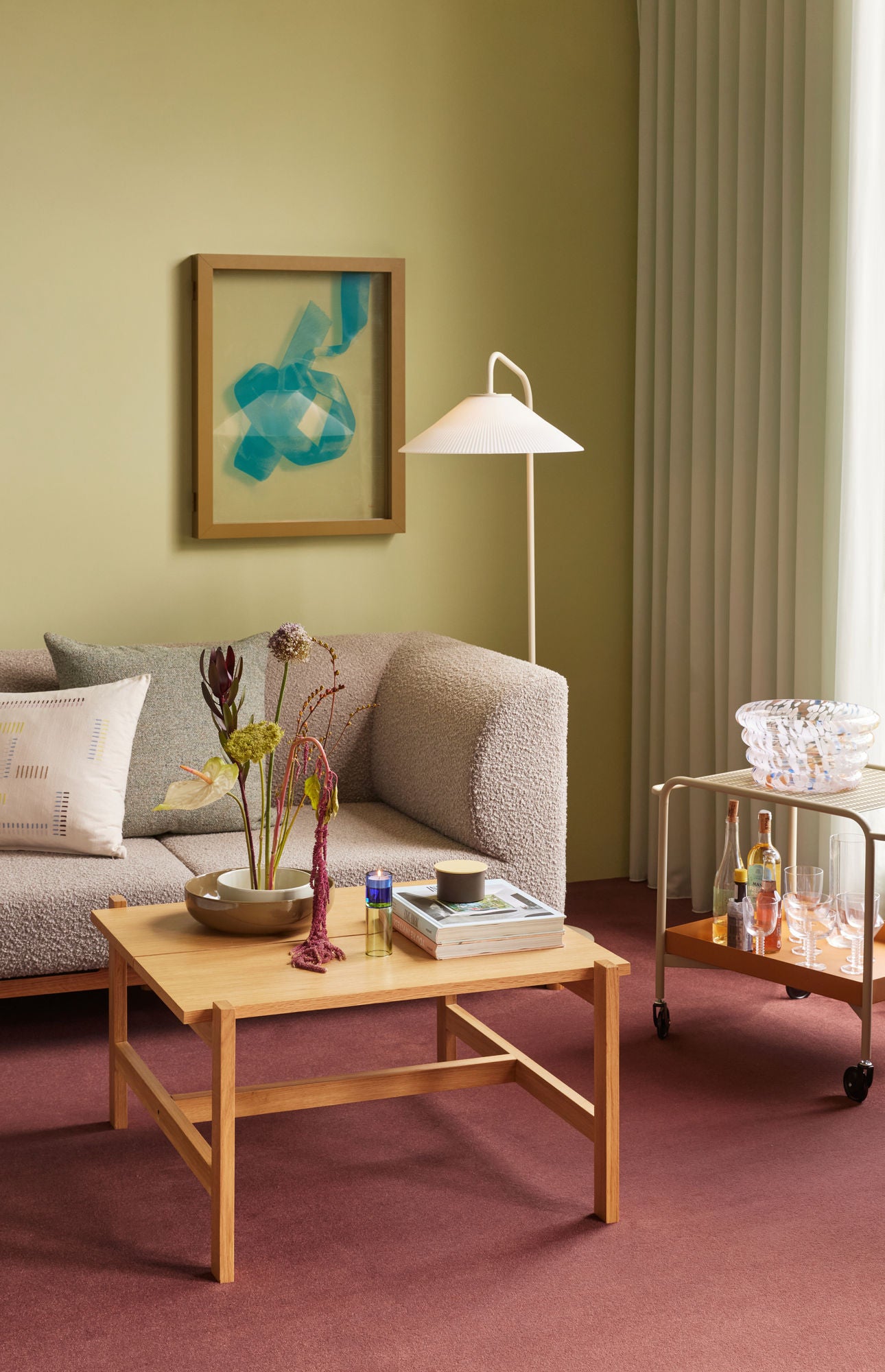 Hübsch Solid floor lamp sand