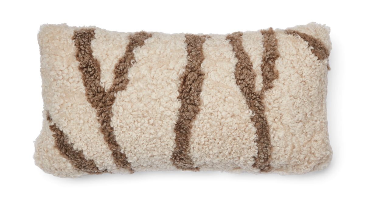 Zebra Lambskin Cushion | Short-haired | New Zealand | Double Sided | 30x60 cm