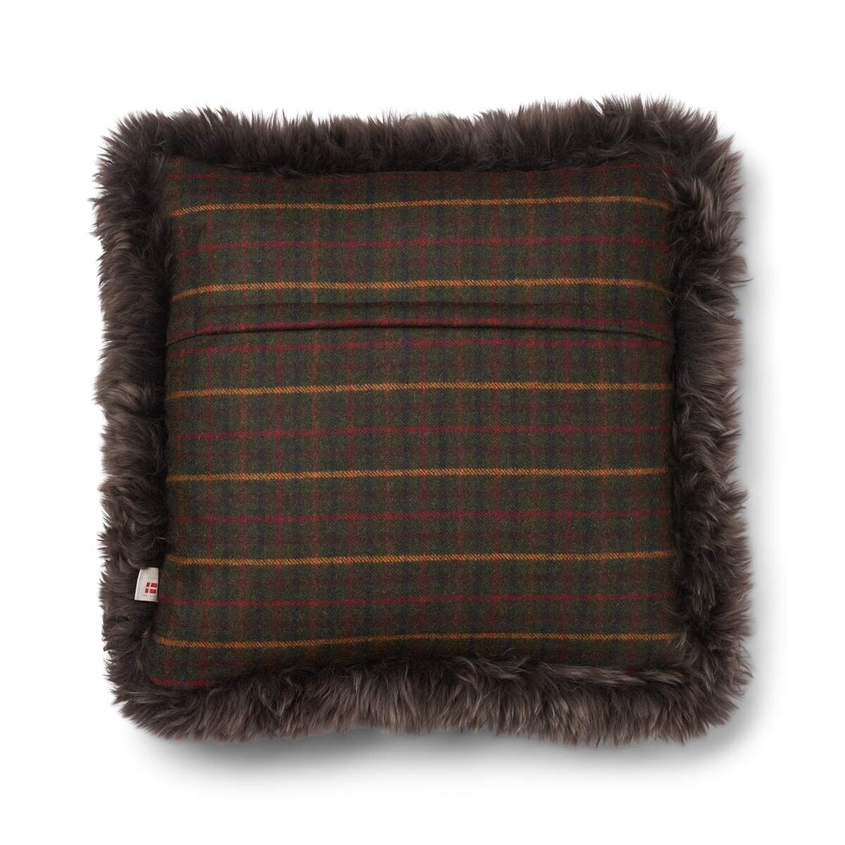 Checked Collection | Wool pillow | Long-haired | Double Sided | 52x52 cm