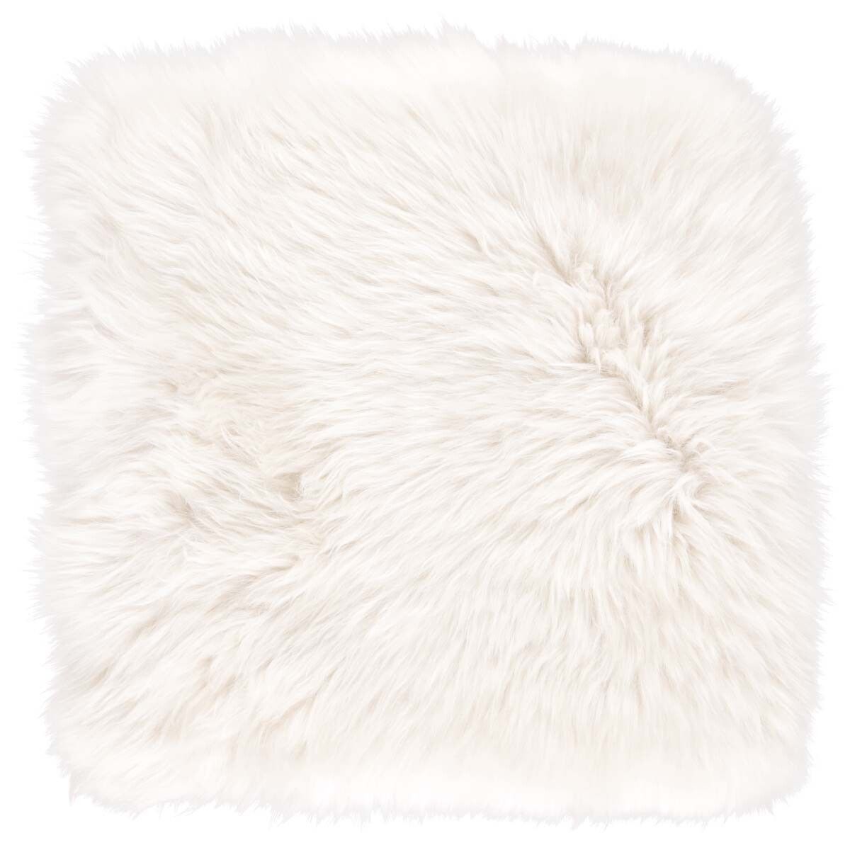 Seat cushion w/filling | Lambskin | Long Hair | New Zealand | 37x37 cm