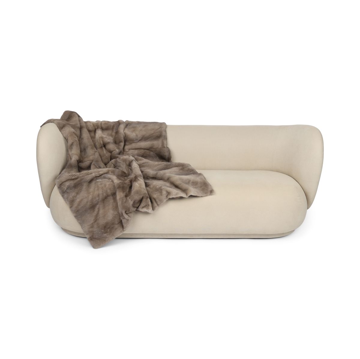 Mink plaid | Back of cashmere | Silver Blue | 120x136 cm