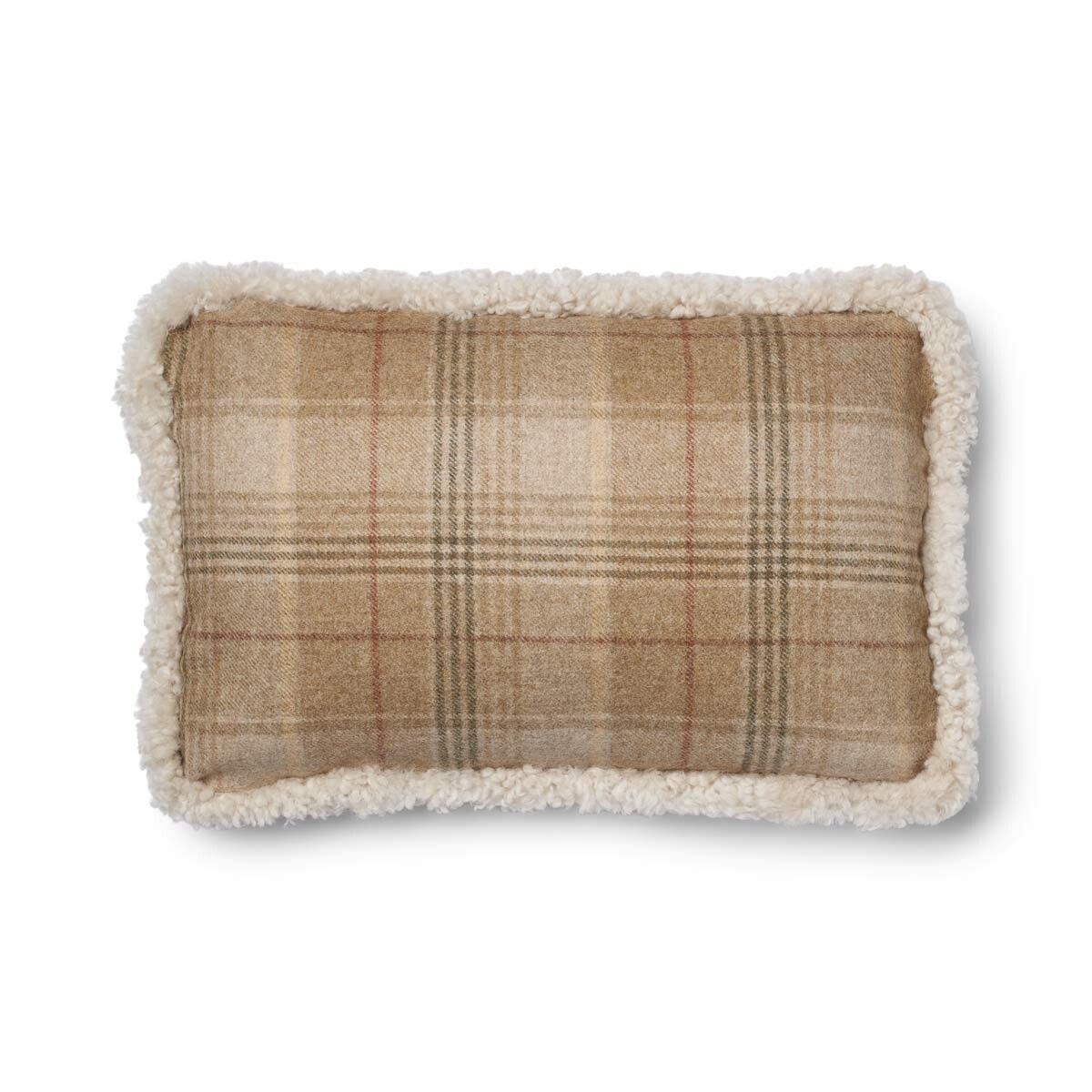 Checked Collection | Wool pillow | Short-haired | Double Sided | 34x52 cm