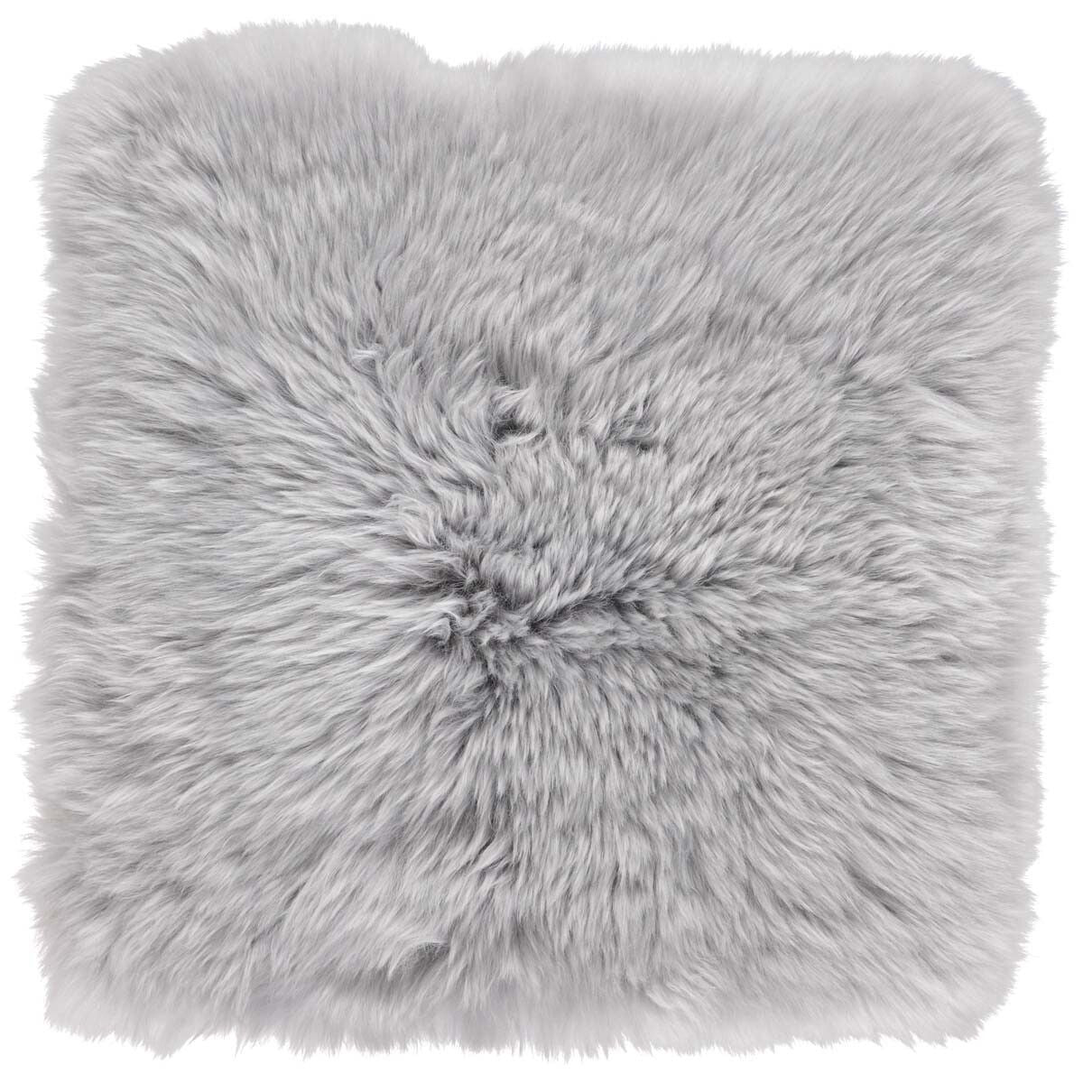 Seat cushion w/filling | Lambskin | Long Hair | New Zealand | 37x37 cm