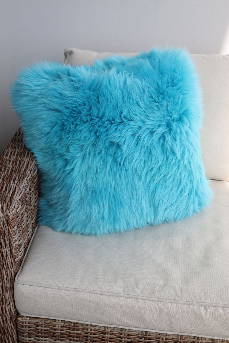 Lambskin cushion | Long-haired | New Zealand | Double Sided | 45x45 cm
