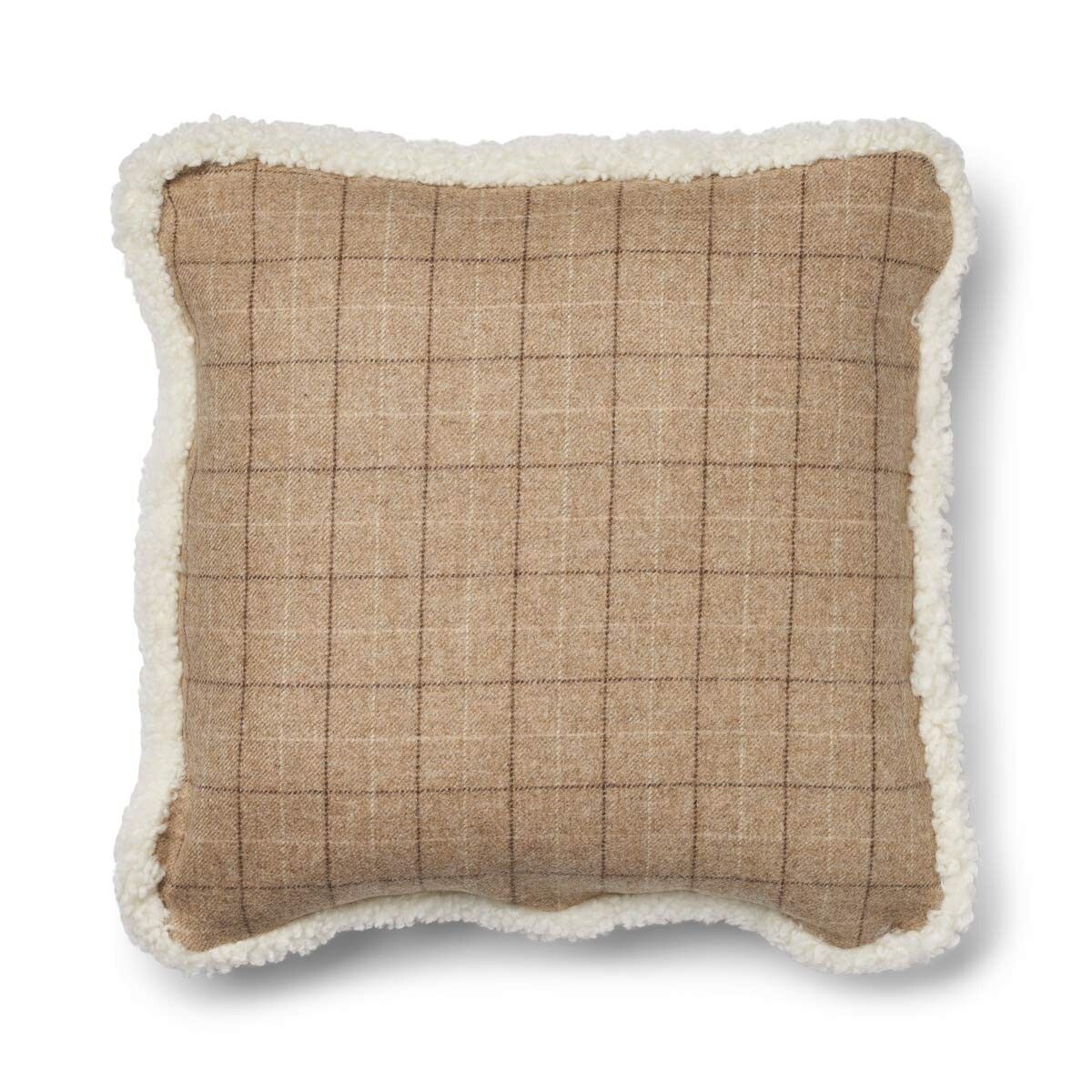 Checked Collection | Wool pillow | Short-haired | Double Sided | 52x52 cm