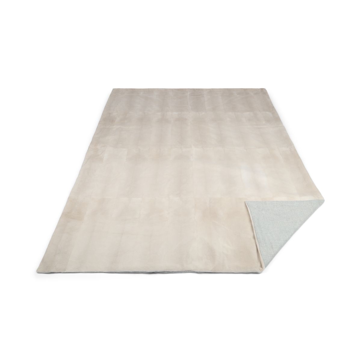 Mink plaid | Cashmere backing | Pearl | 235x162 cm