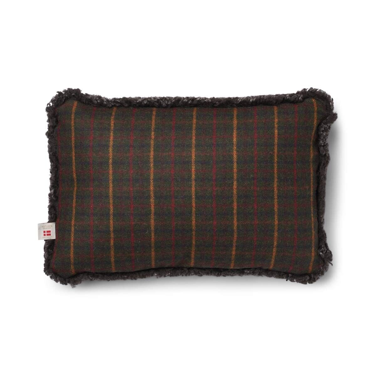 Checked Collection | Wool pillow | Short-haired | 34x52 cm