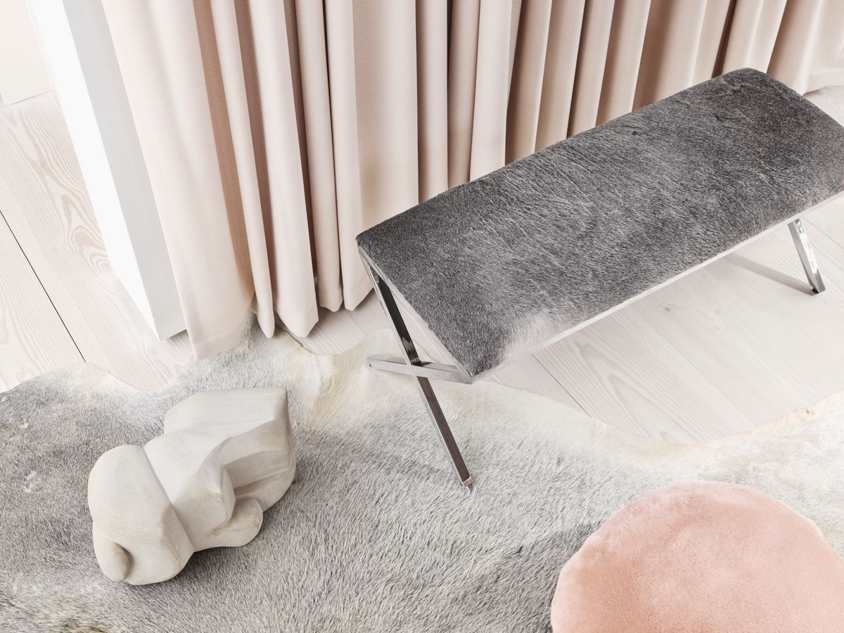 Lambskin cushion | Velvet | Moccasin | Double Sided | Ø45 cm & Ø62 cm