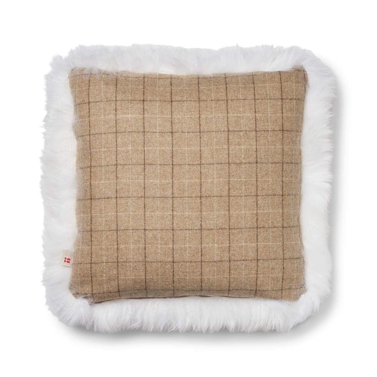 Checked Collection | Wool pillow | Long-haired | 52x52 cm