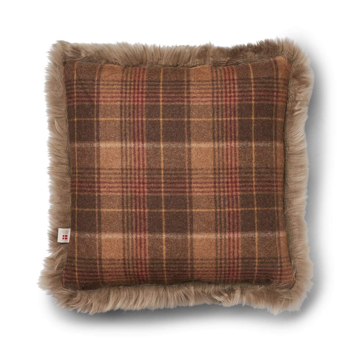 Checked Collection | Wool pillow | Long-haired | 52x52 cm