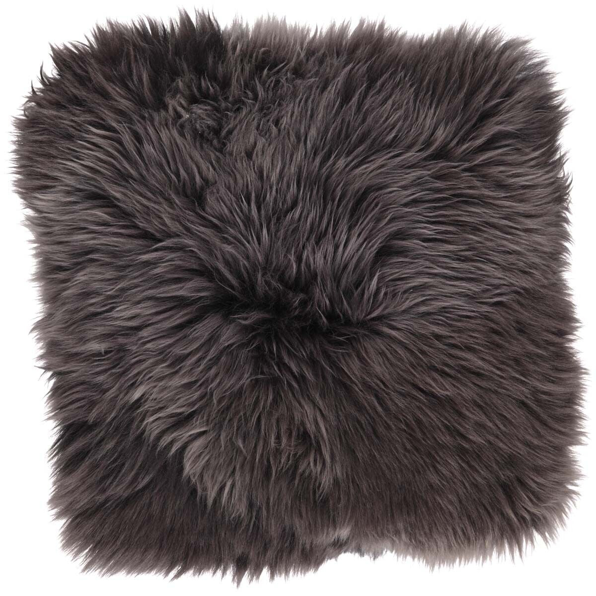 Seat cushion w/filling | Lambskin | Long Hair | New Zealand | 37x37 cm
