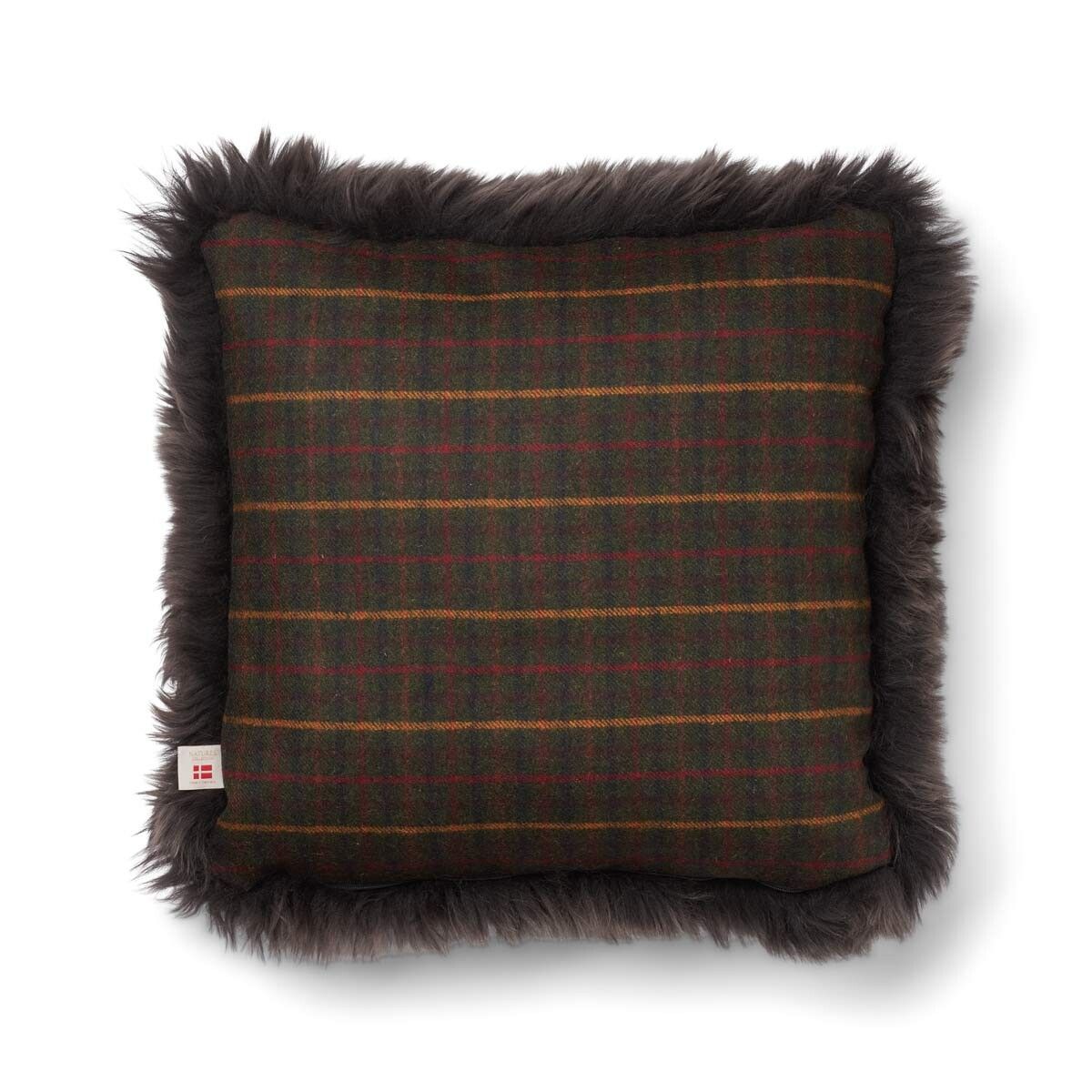 Checked Collection | Wool pillow | Long-haired | 52x52 cm