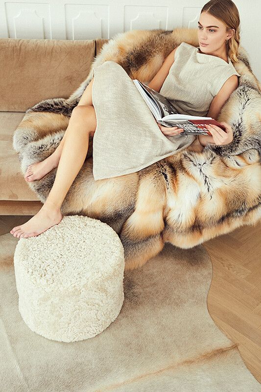 Carpet of Fox | Back of cashmere | 70x230 cm