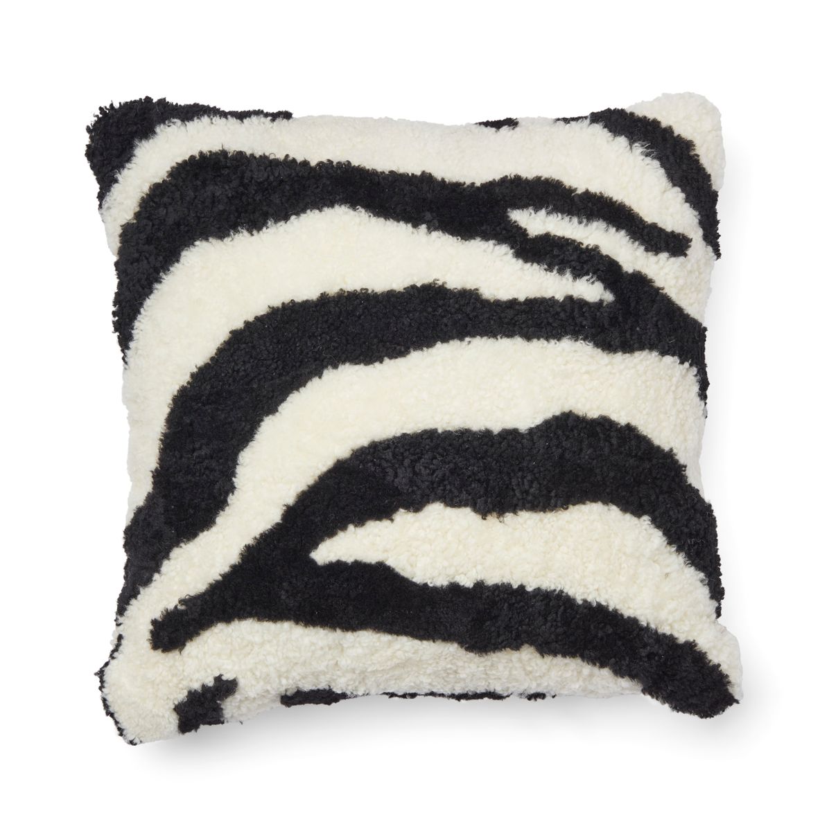 Zebra Lambskin Cushion | Short-haired | New Zealand | Double Sided | 60x60 cm