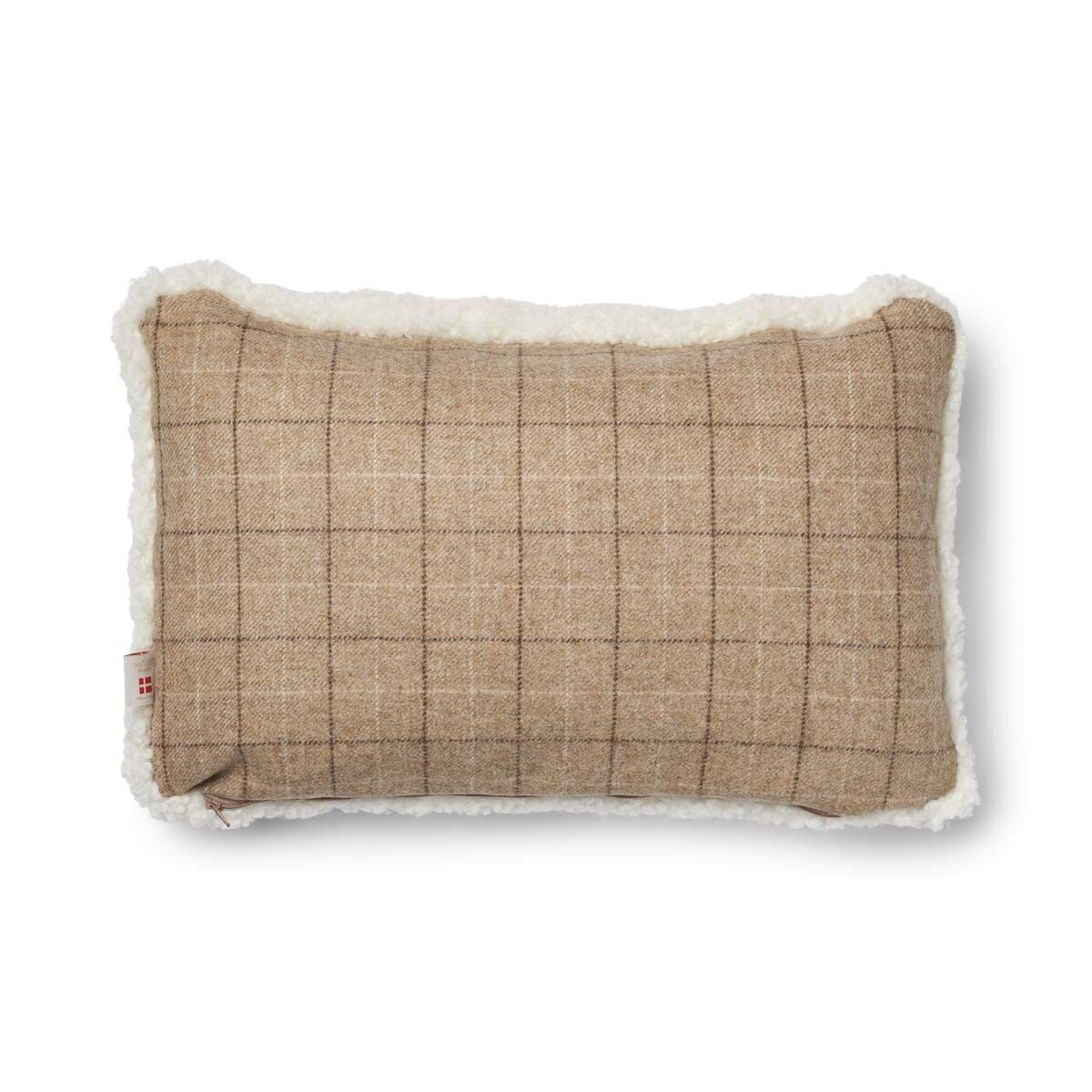 Checked Collection | Wool pillow | Short-haired | 34x52 cm