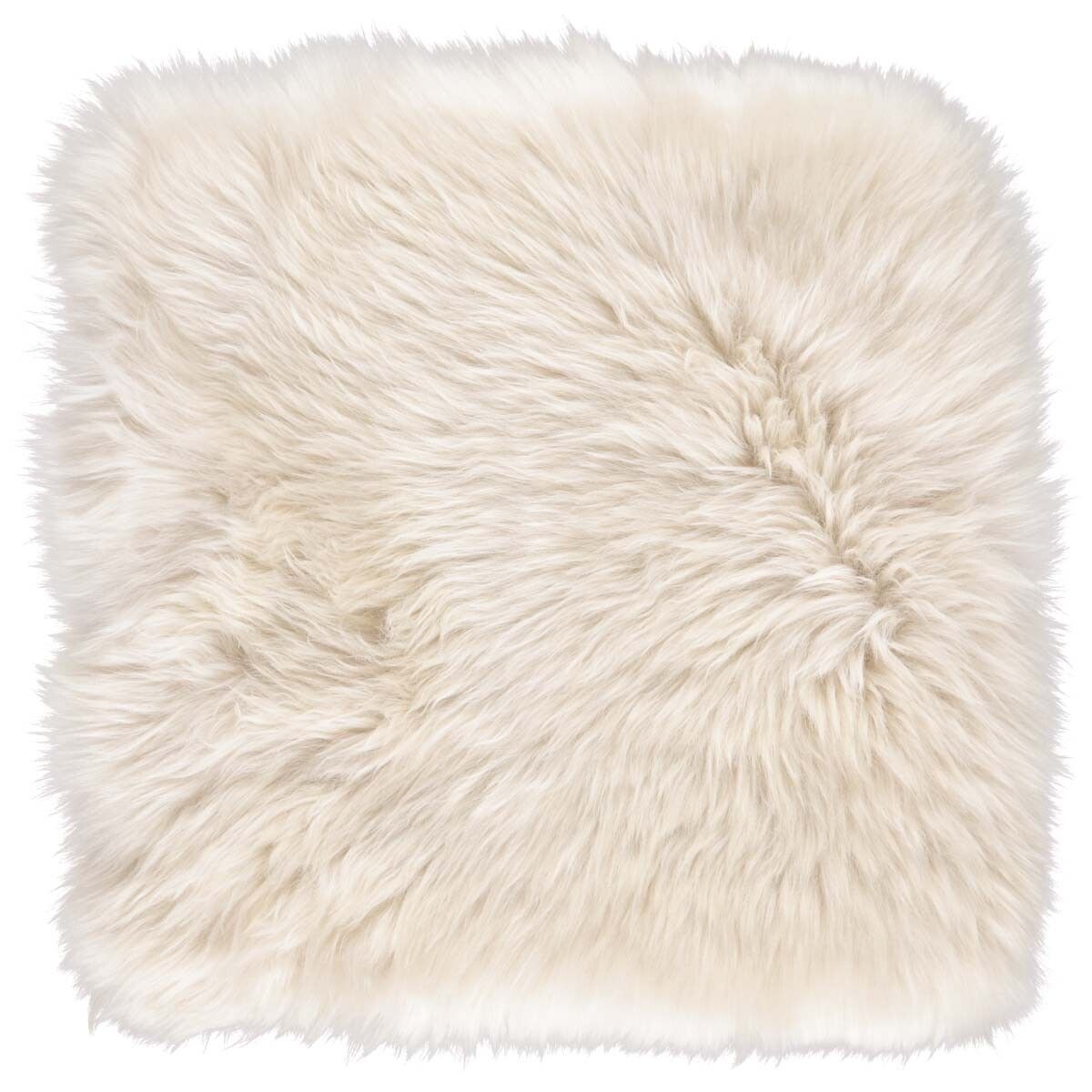 Seat cushion w/filling | Lambskin | Long Hair | New Zealand | 37x37 cm