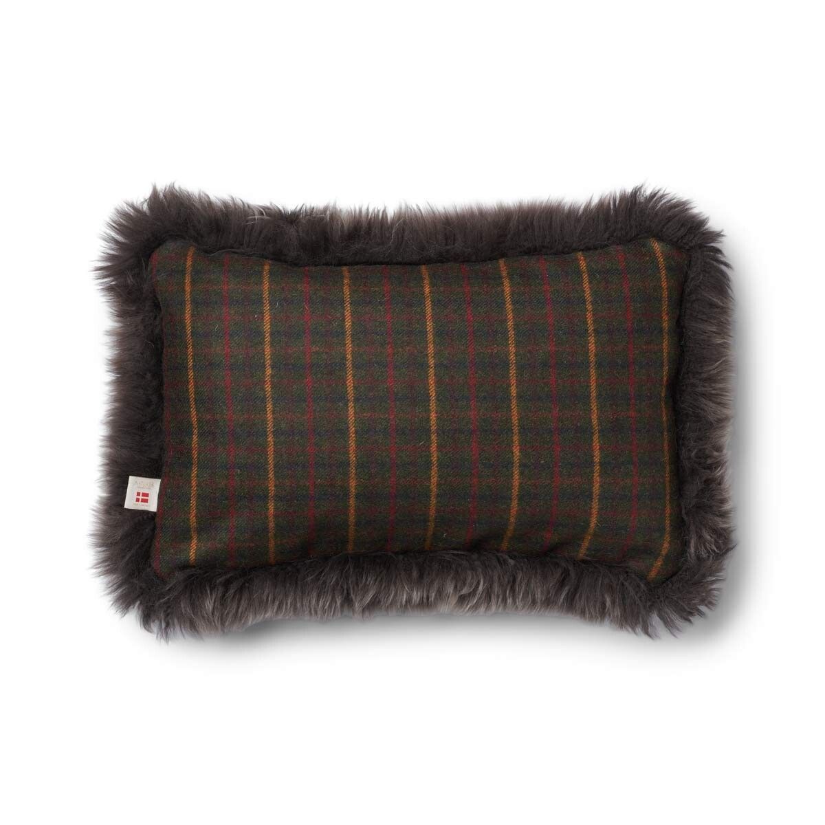 Checked Collection | Wool pillow | Long-haired | 34x52 cm
