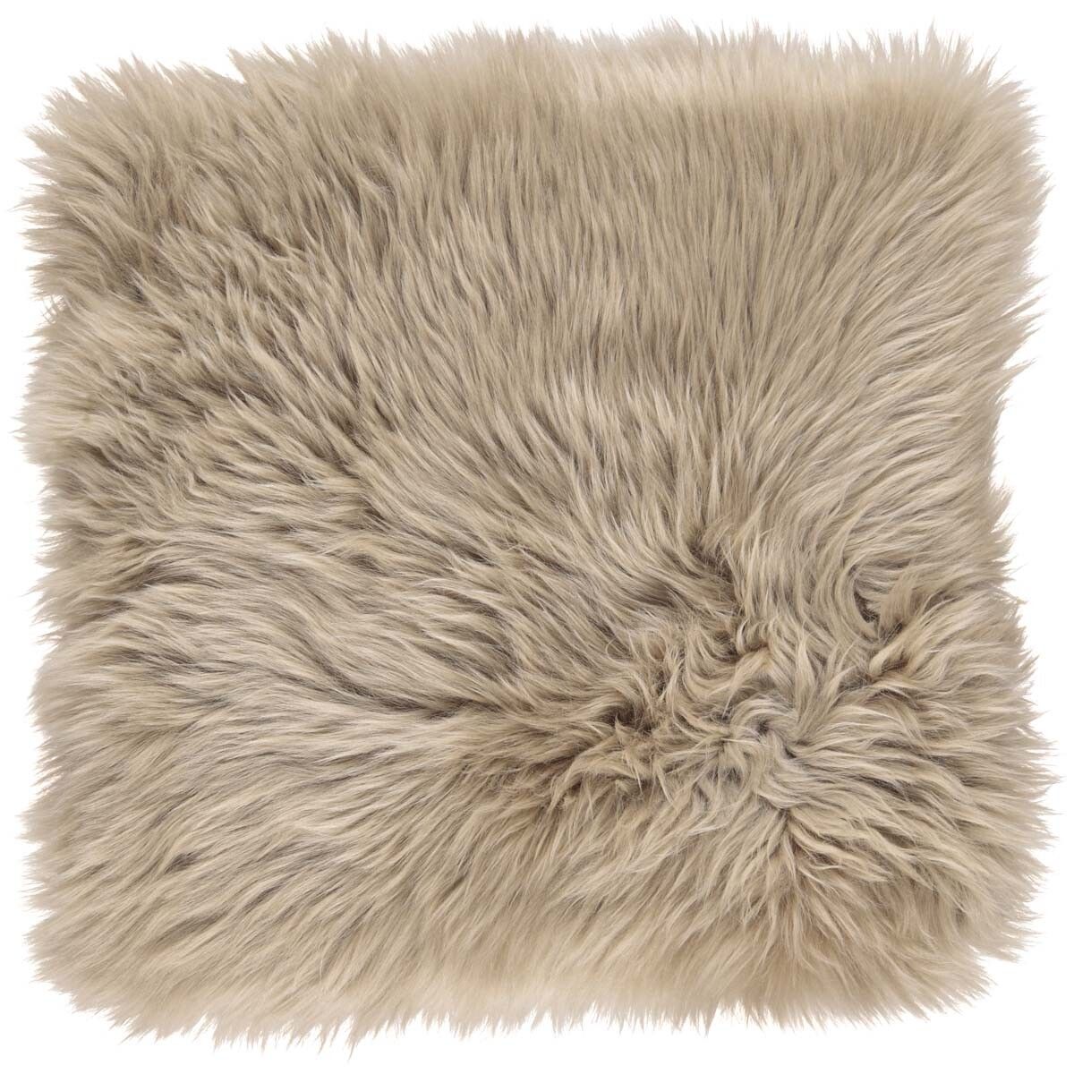 Seat cushion w/filling | Lambskin | Long Hair | New Zealand | 37x37 cm