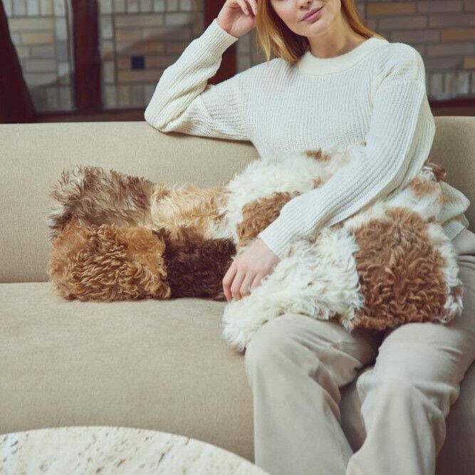 Lambskin cushion | Tuscany | Double sided