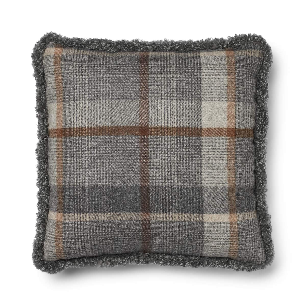 Checked Collection | Wool pillow | Short-haired | Double Sided | 52x52 cm