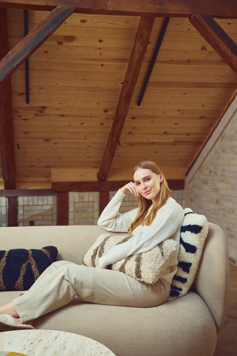 Zebra Lambskin Cushion | Short-haired | New Zealand | Double Sided | 30x60 cm