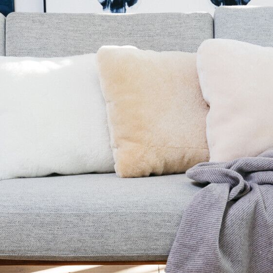 Lambskin cushion | Moccasin | Double Sided | 40x40 cm