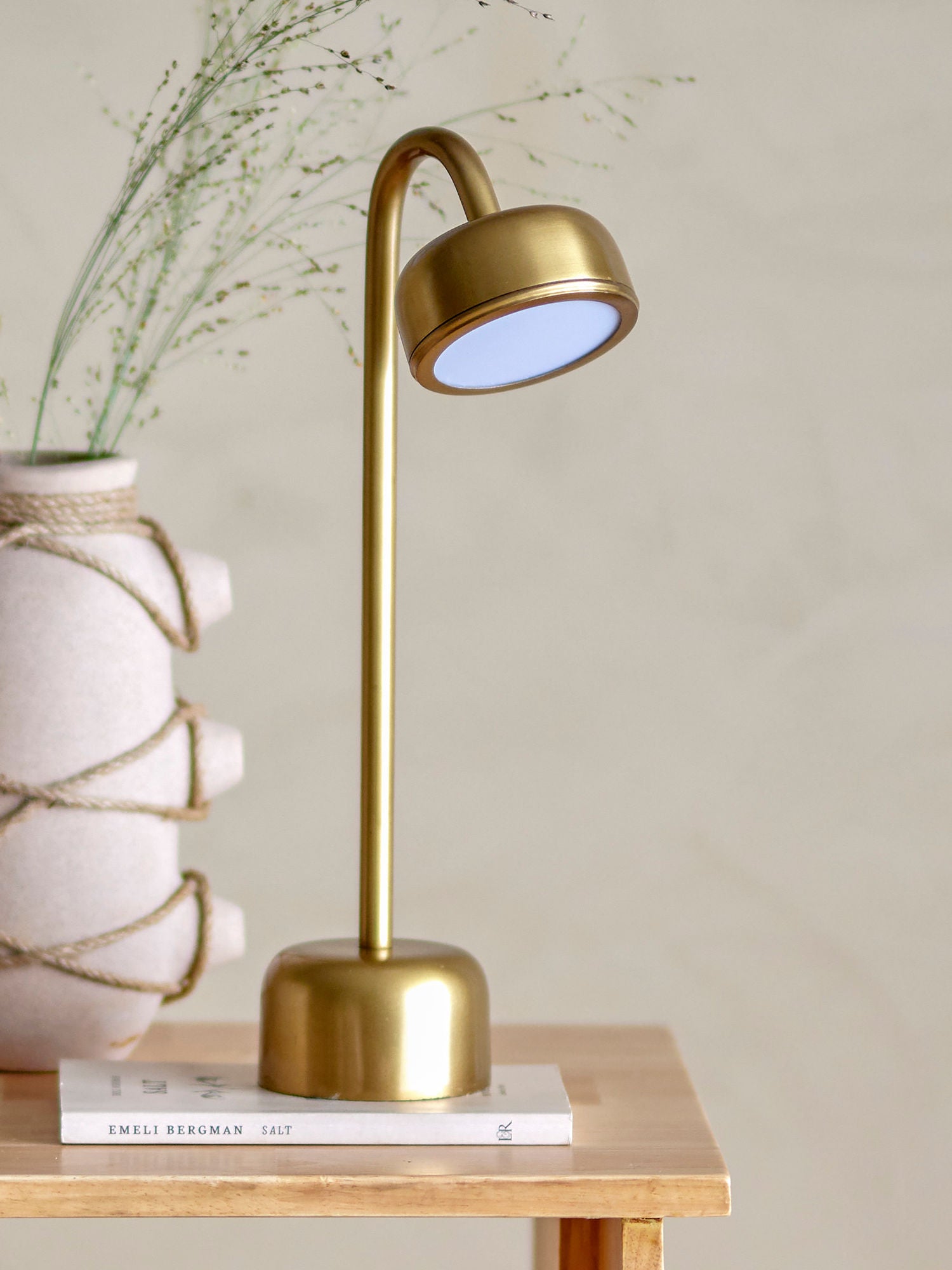 Bloomingville Nico Portable Lamp, Rechargeable, Brass, Metal