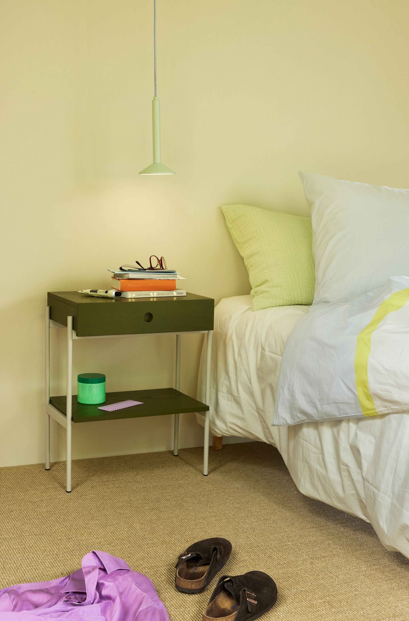 Hübsch Haikei Pillow Light Green