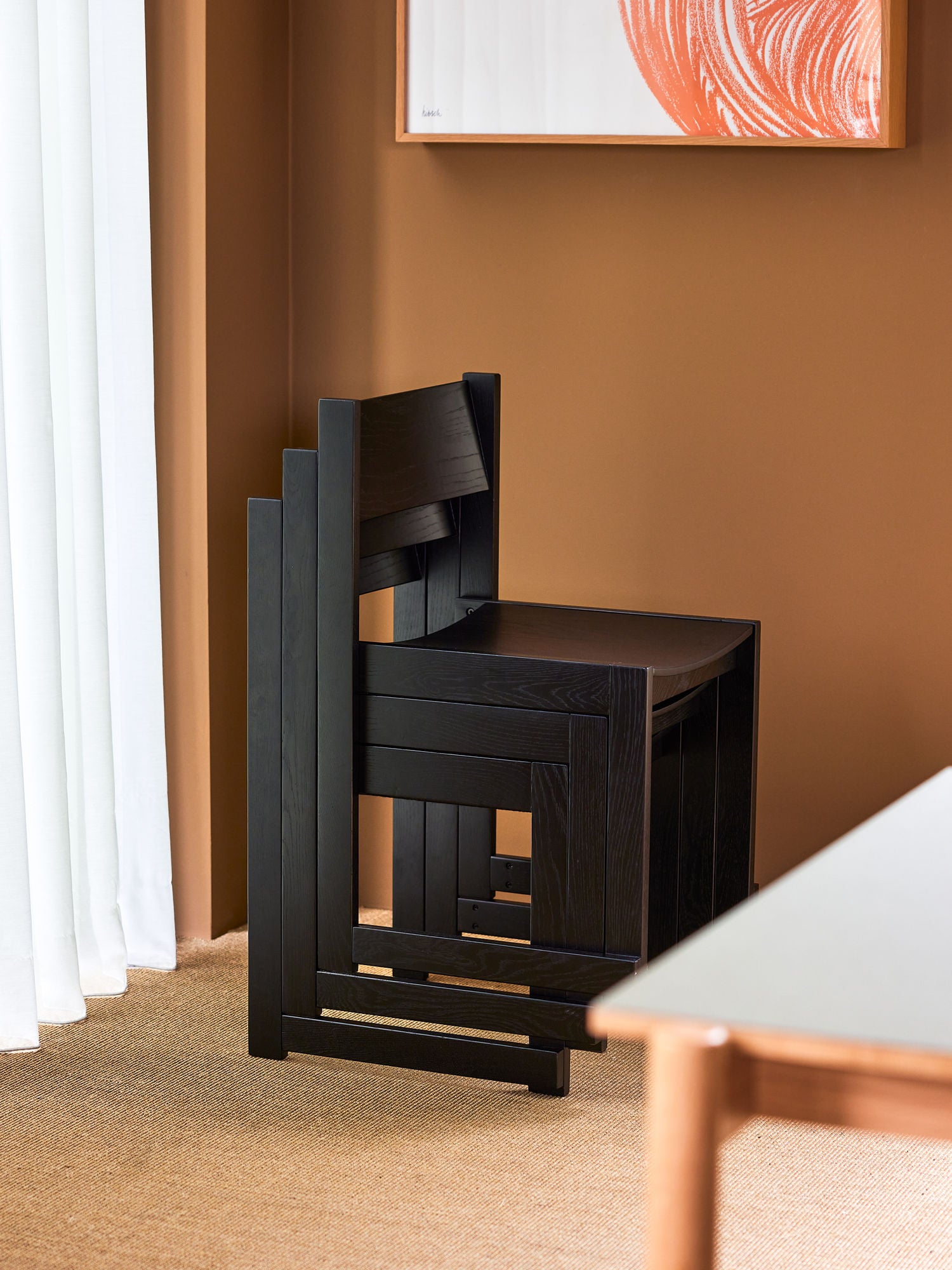 Hübsch forma dining chair black