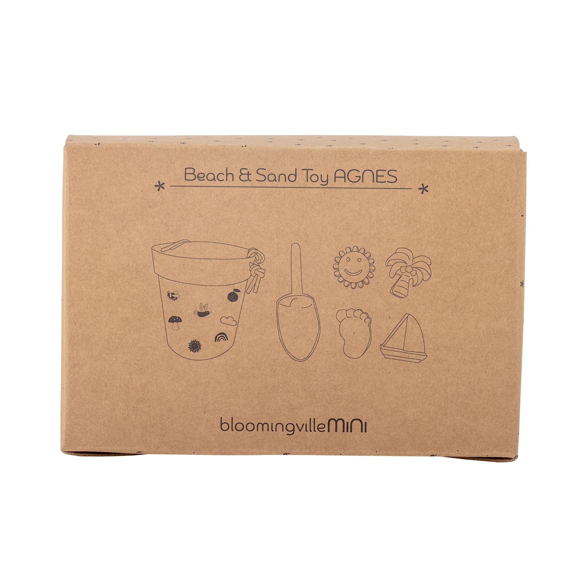 Bloomingville Mini Agnes Strand and Sandkass toy, Nature, Silicone